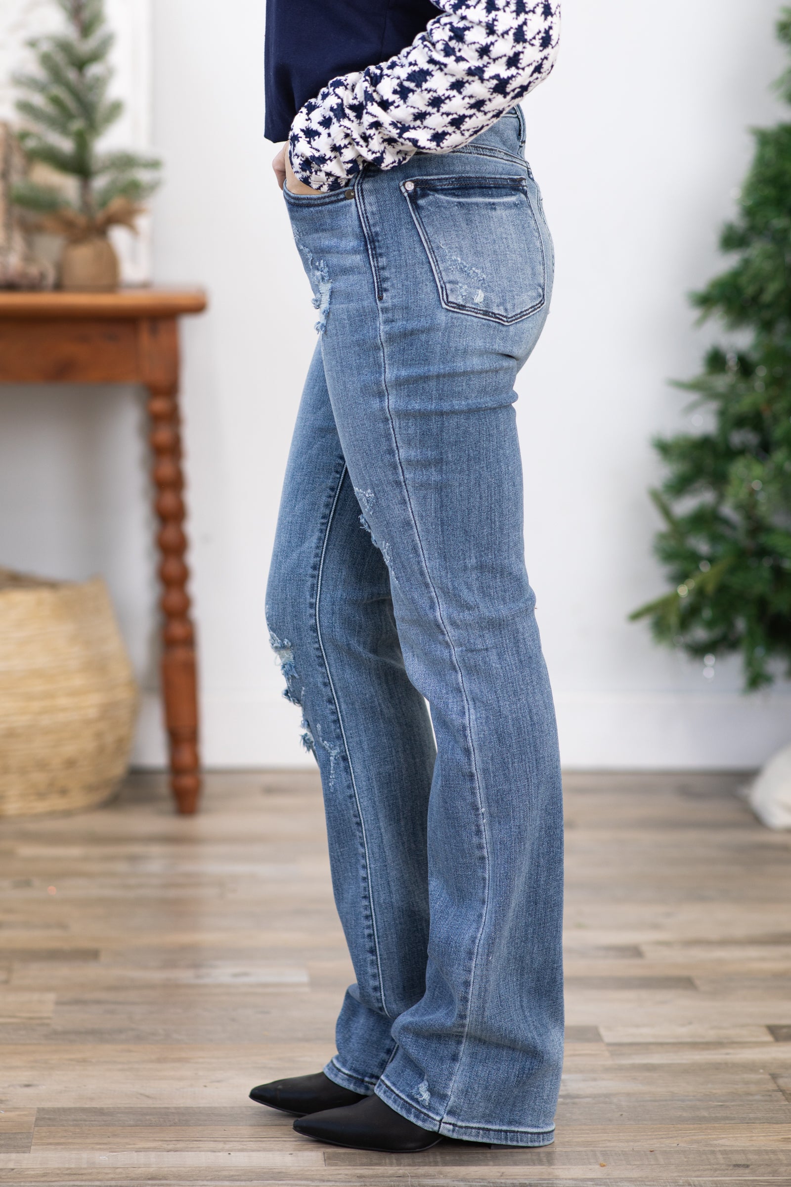 Judy Blue Bootcut Jeans With Light Distressing