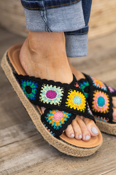 Sandales Cloudwalkers Avenue Bethany - Talon Haut Crochet Noir - Pointure 10 Largeur W - Occasion