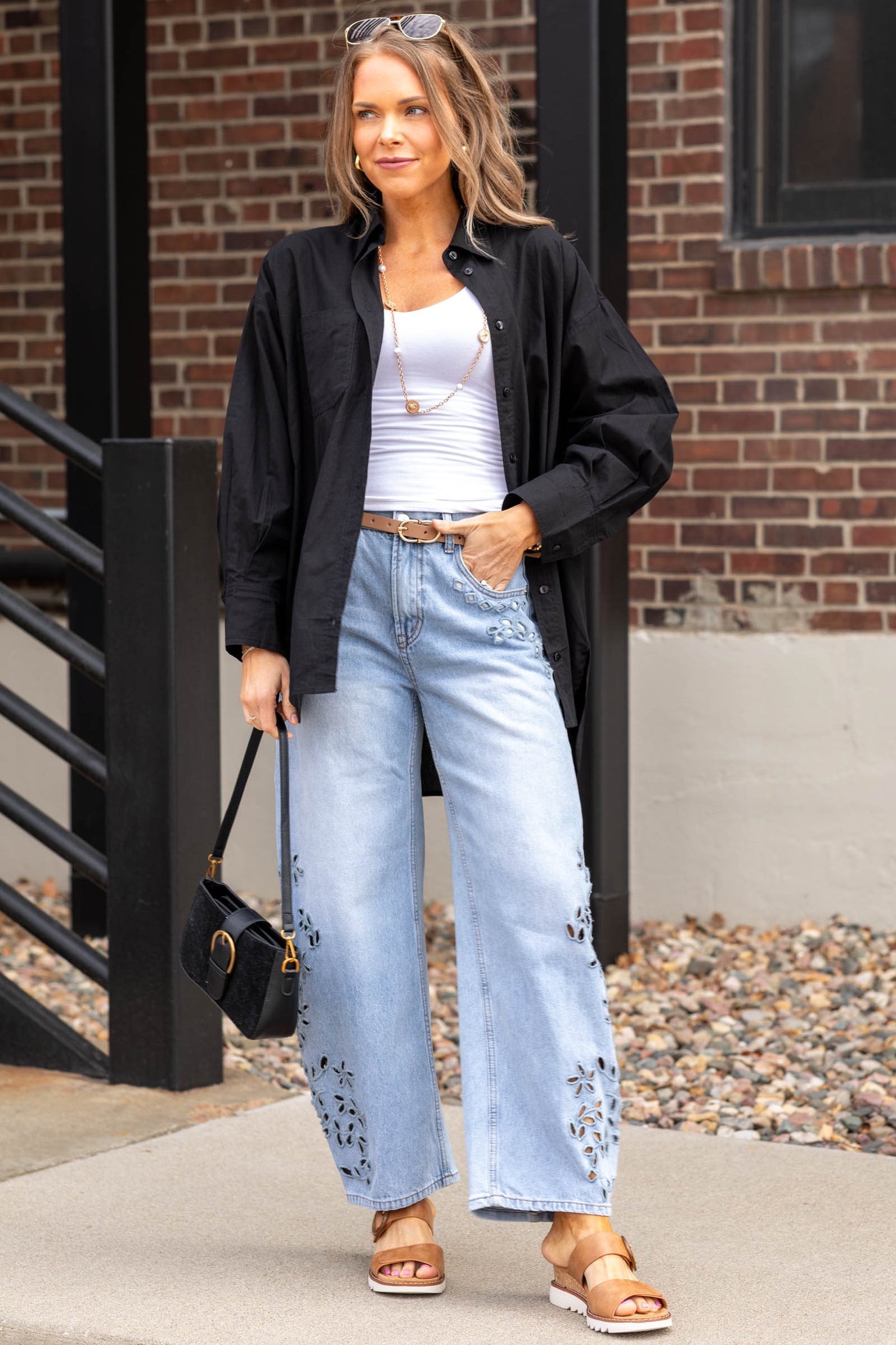 Oversized Button Down Boyfriend Shirts- 100% Cotton