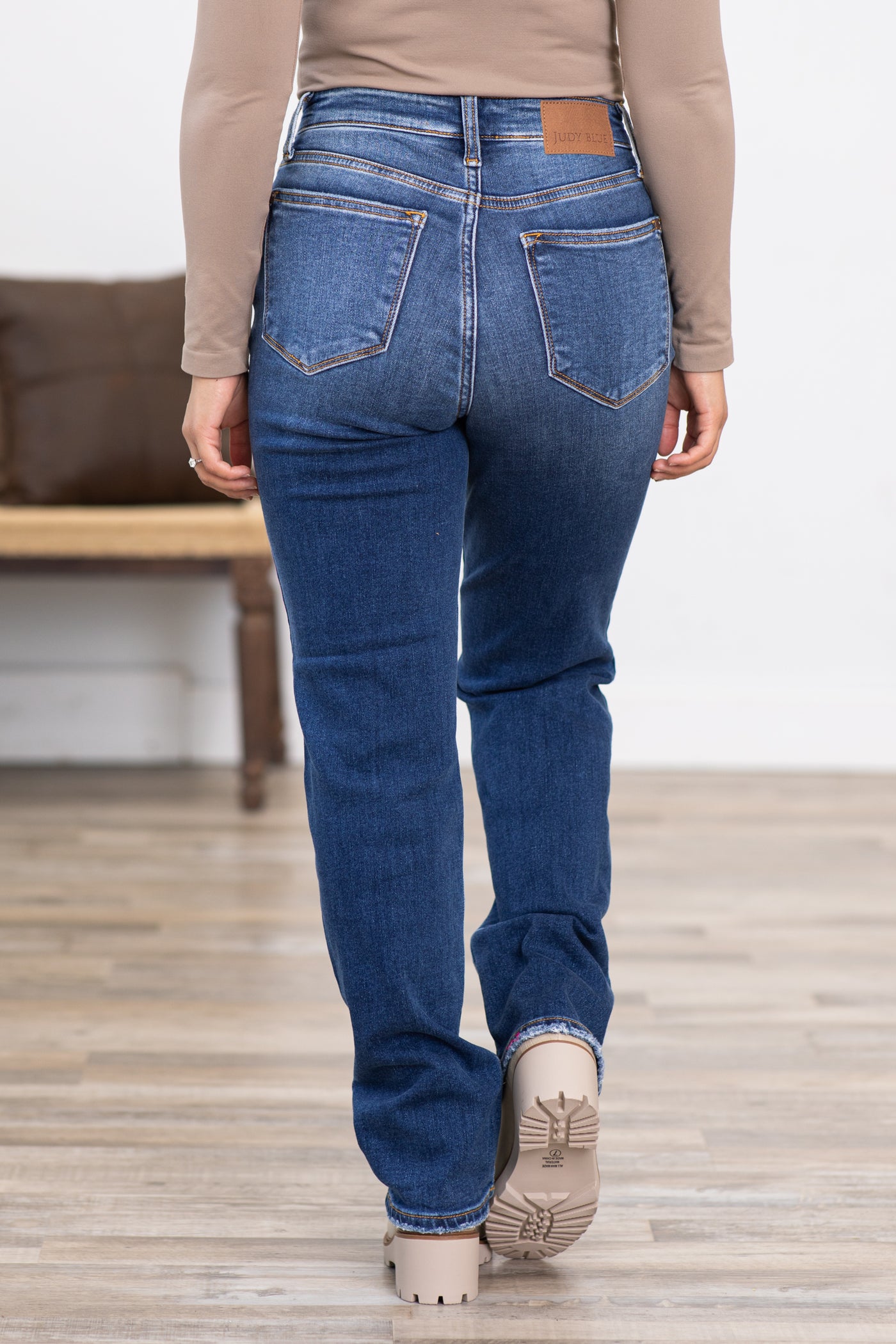 Judy Blue Thermal Insulated Straight Leg Jeans