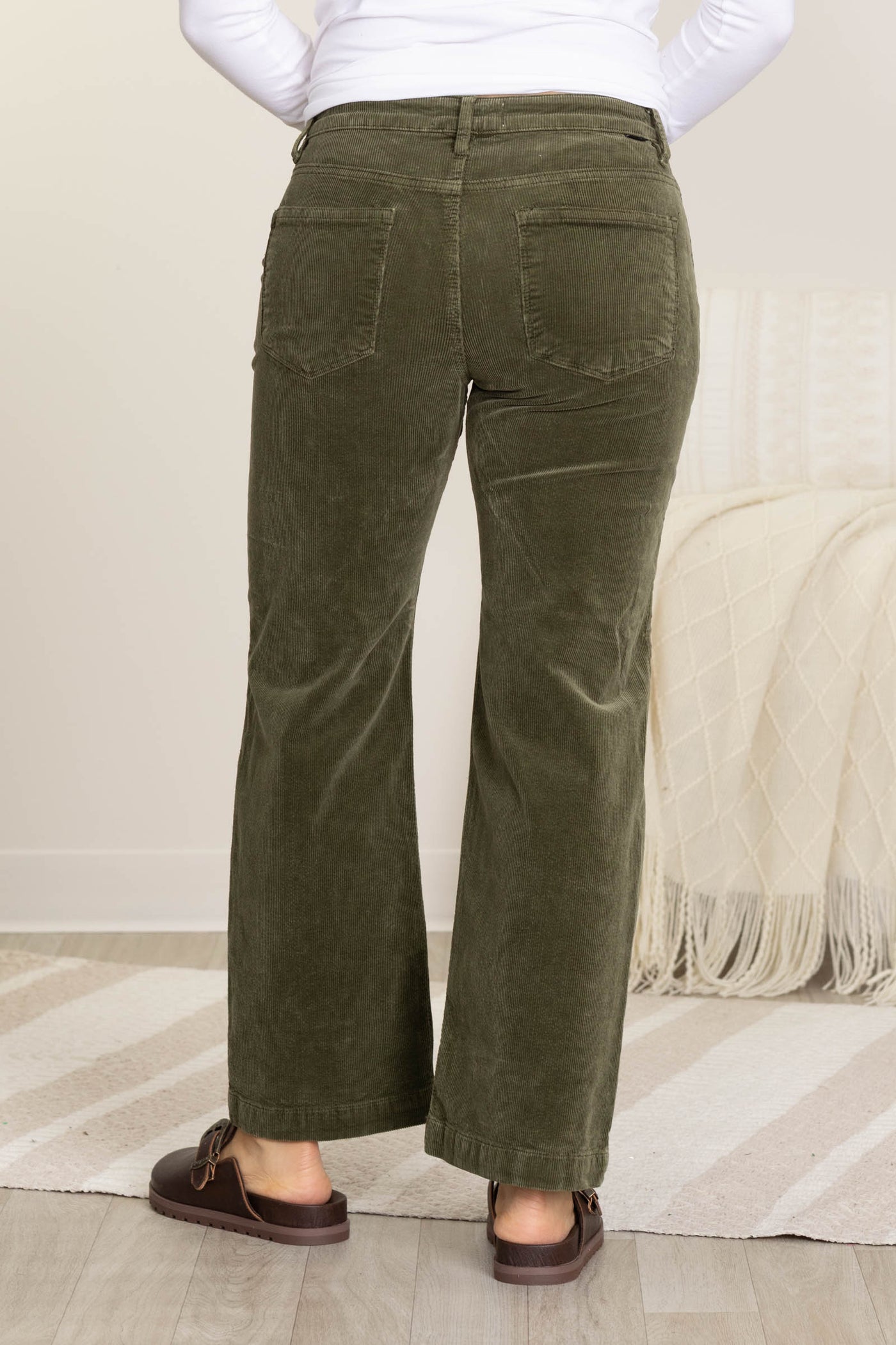 Risen Corduroy Straight Leg Pants