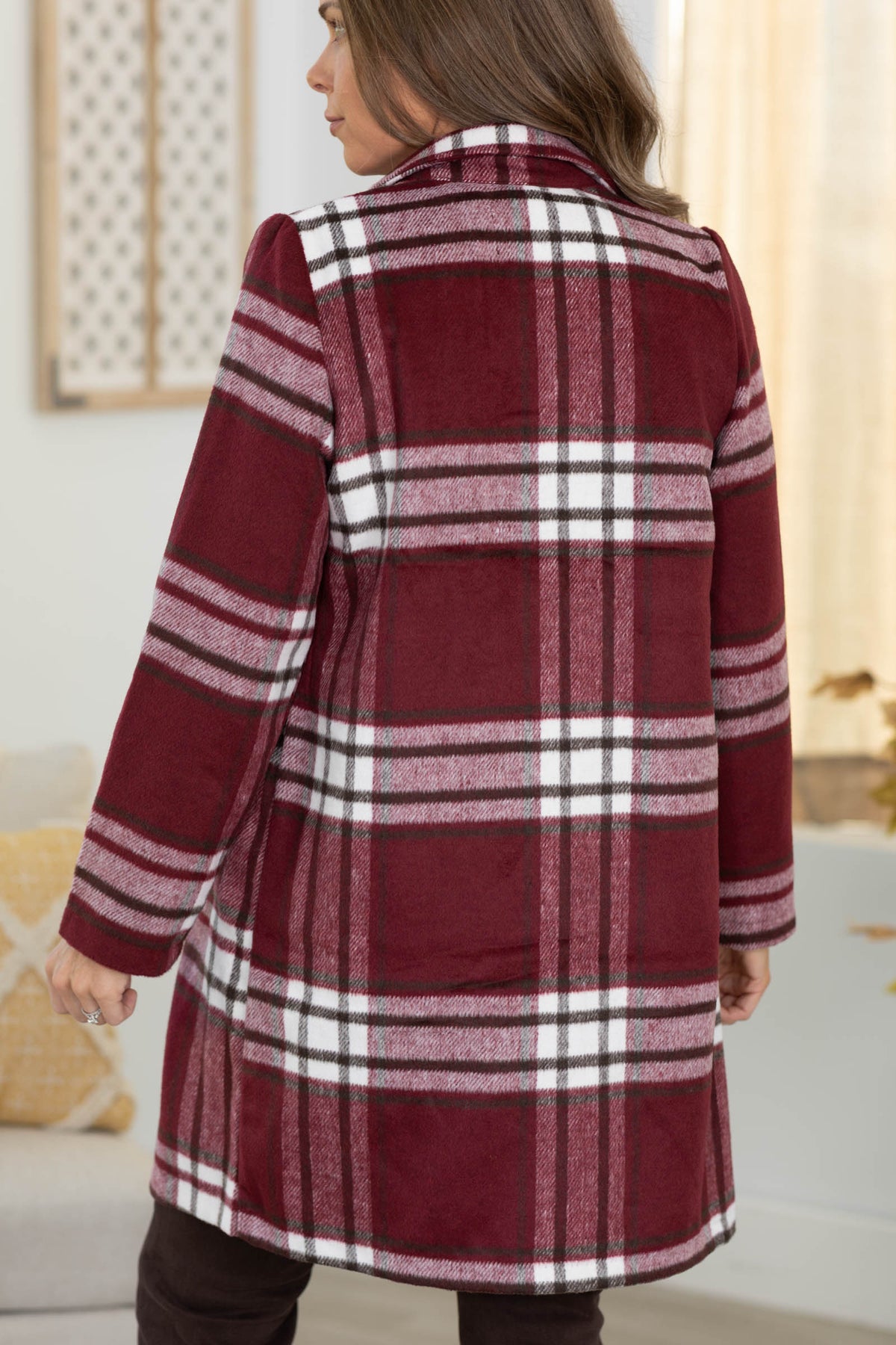 Plaid Coat With Pockets