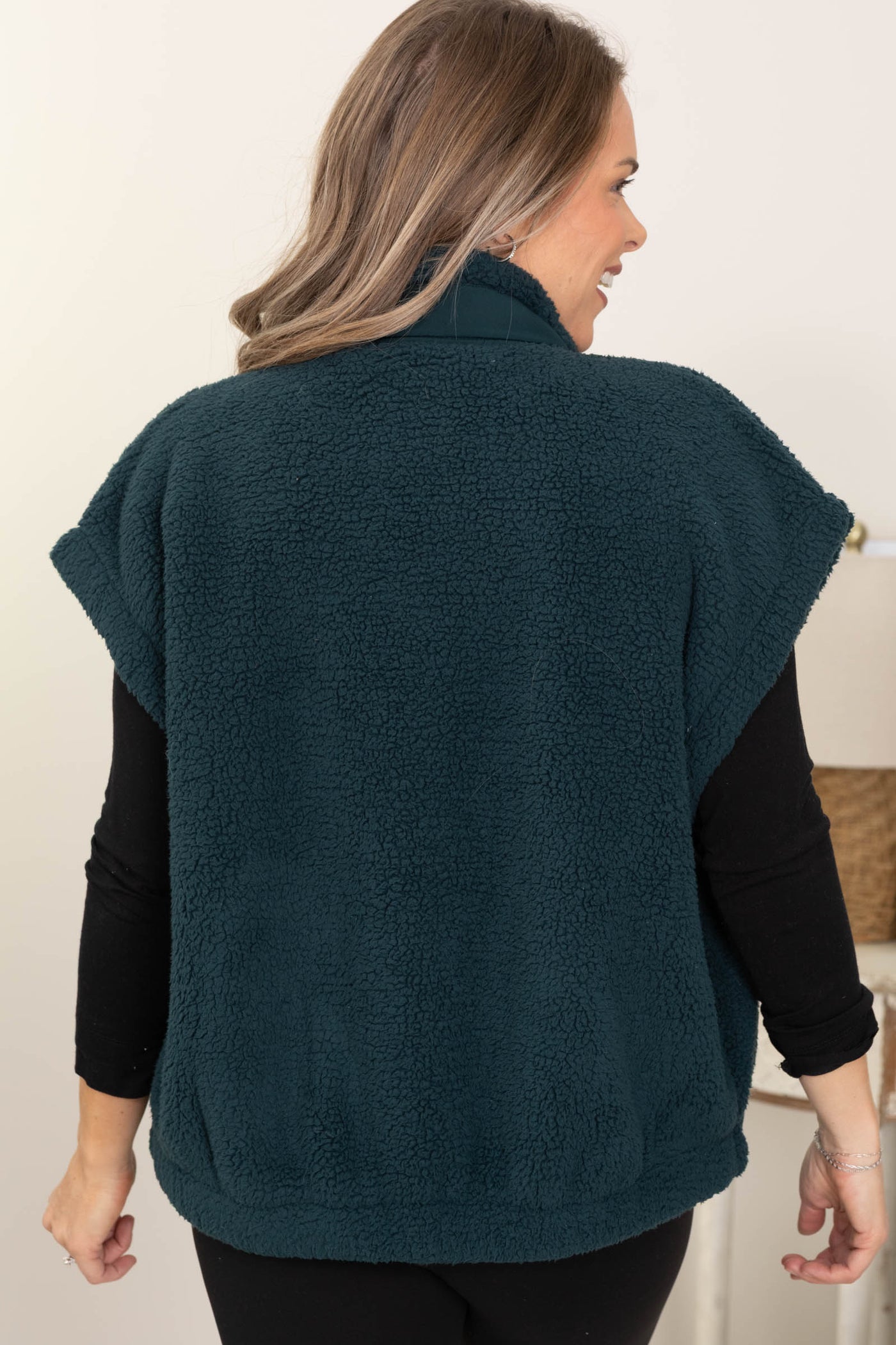 Oversized Micro Sherpa Vests