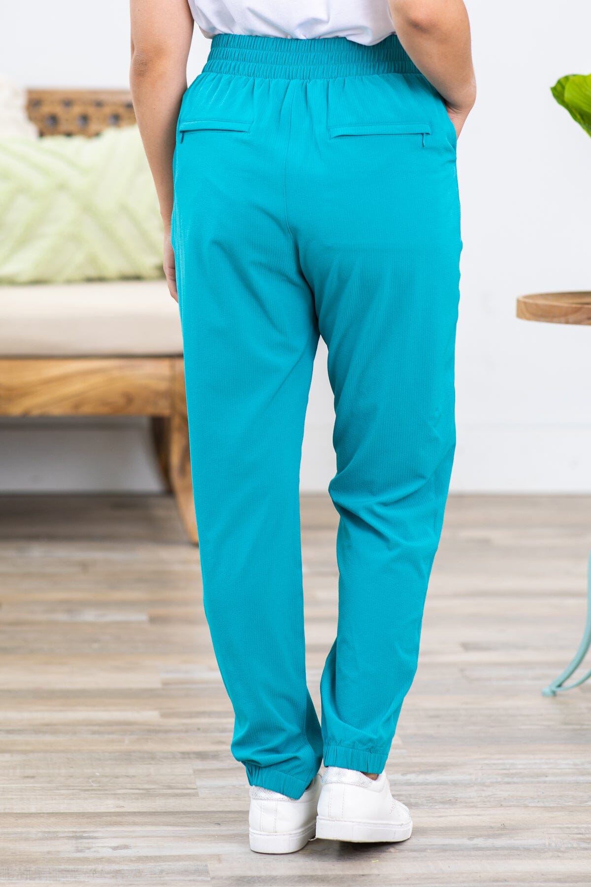Turquoise Straight Leg Active Joggers - Filly Flair