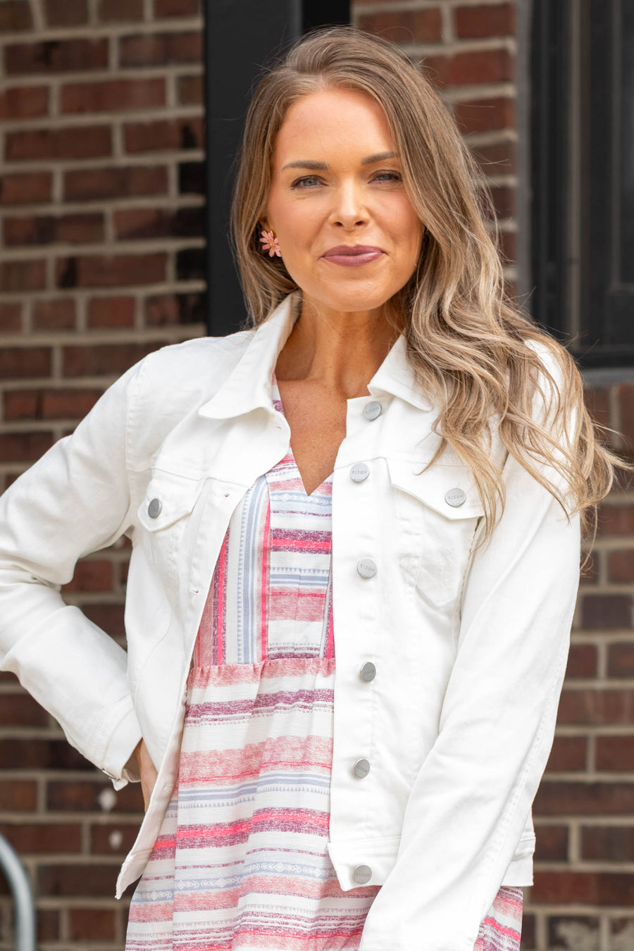 Risen White Vintage Washed Jacket