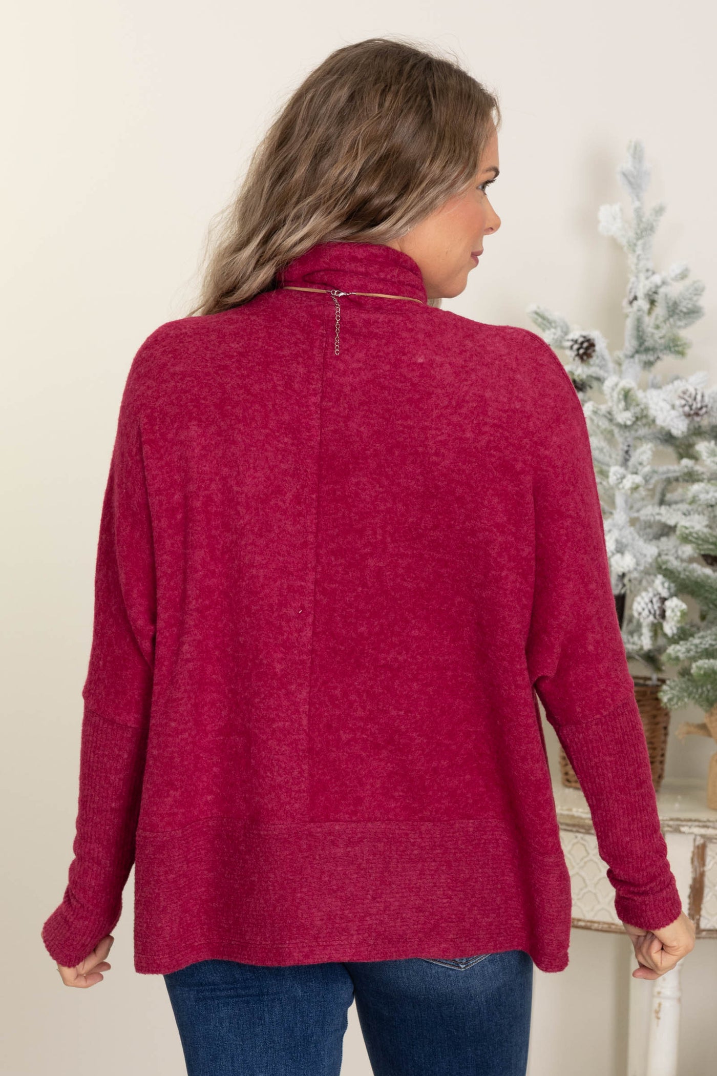 Brushed Melange Hacci Turtleneck