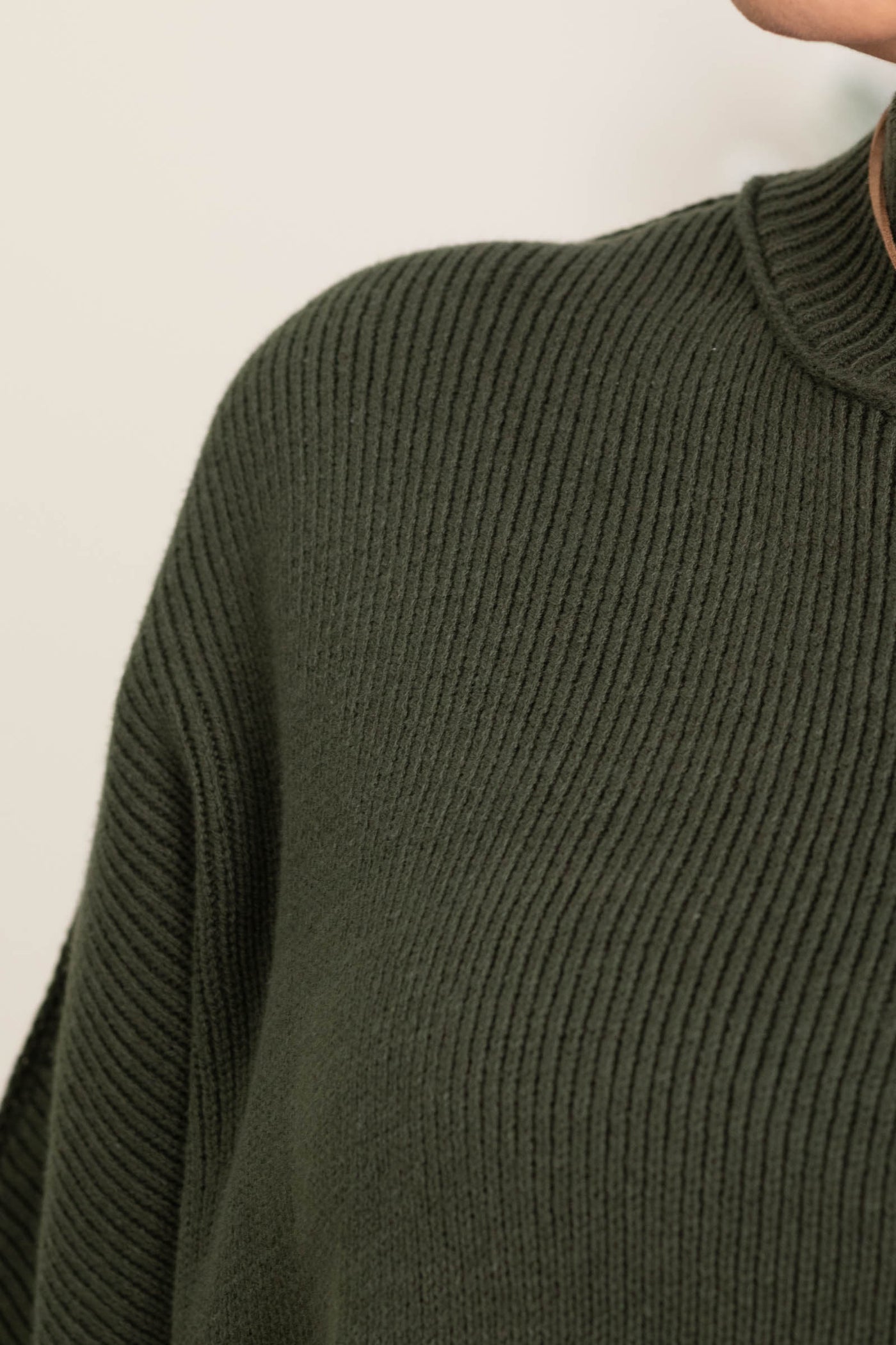 Boyfriend Fit Sweater With Side Slit
