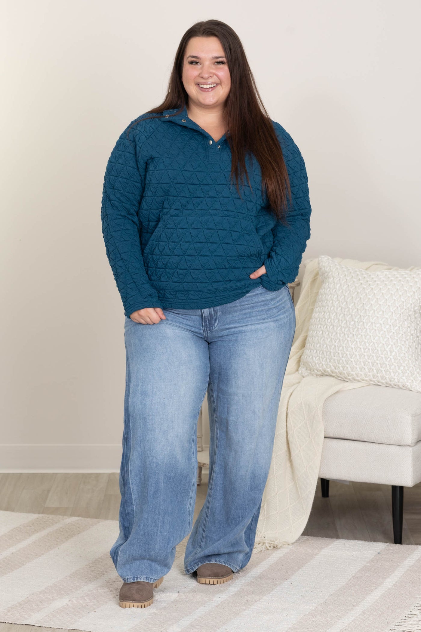 Happy Days Quilted Pullover by Filly Flair