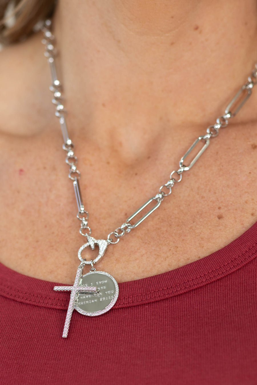 Jeremiah 29:11 with Cross Silver Necklace