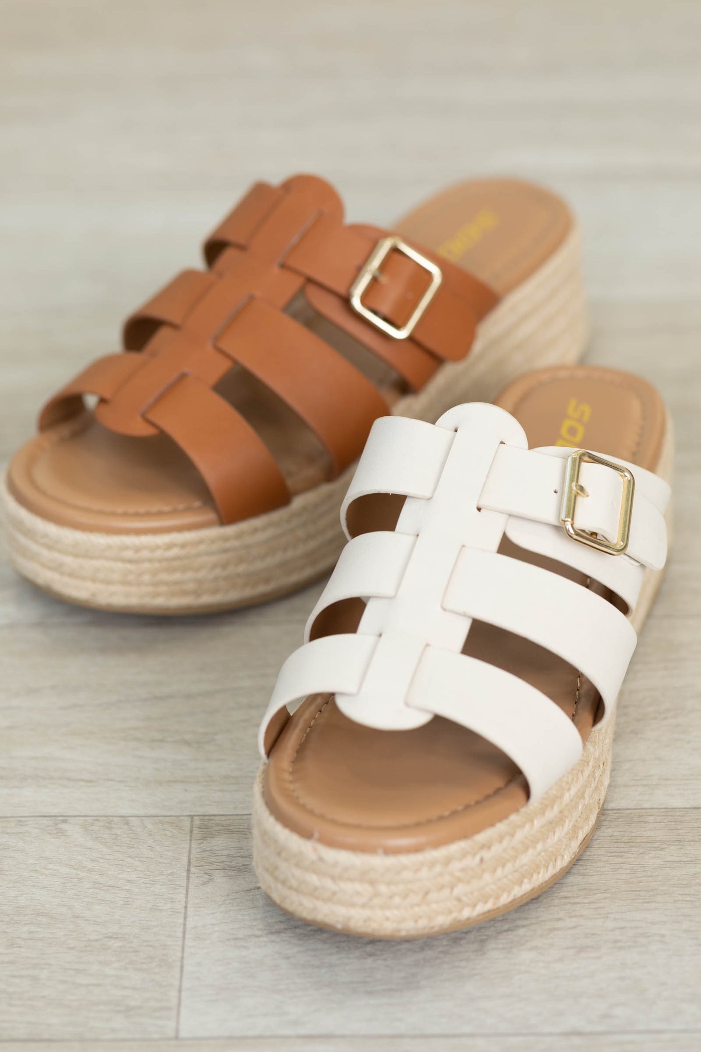 Espadrille Platform Buckle Sandals
