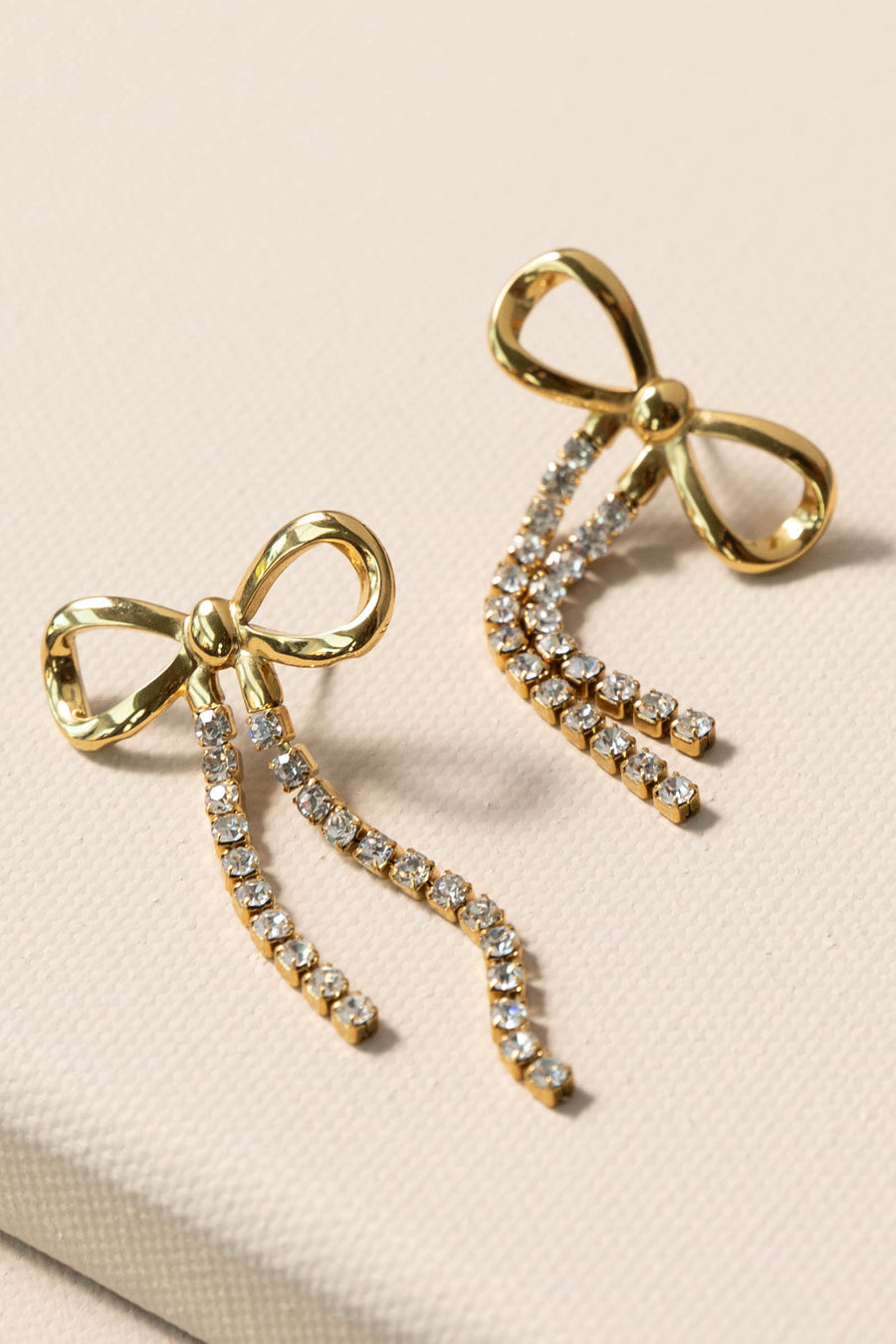 Pave' Bow Statement Earrings