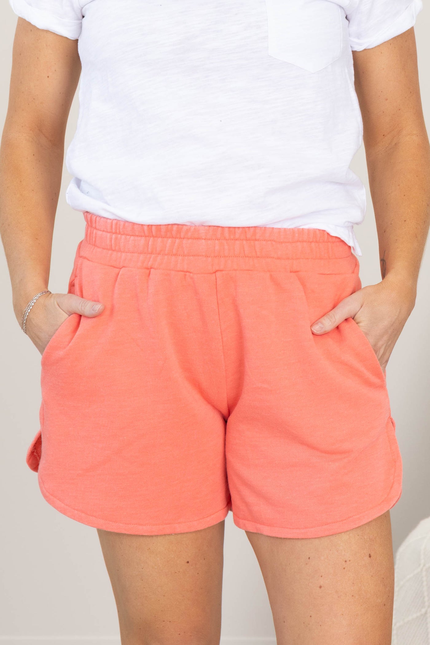 Off The Clock French Terry Pull On Shorts by Filly Flair