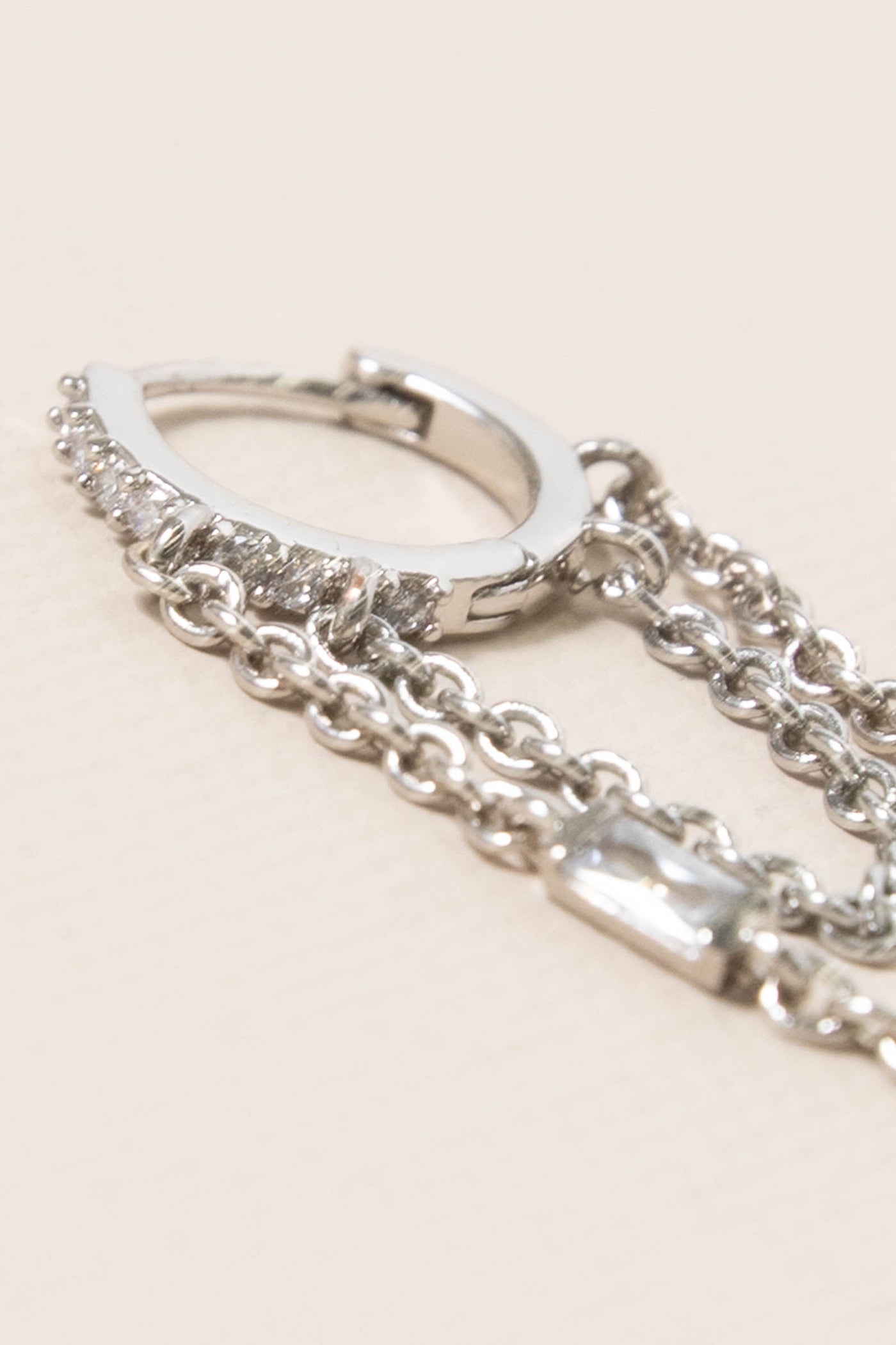 Thea Chain Huggie Earrings