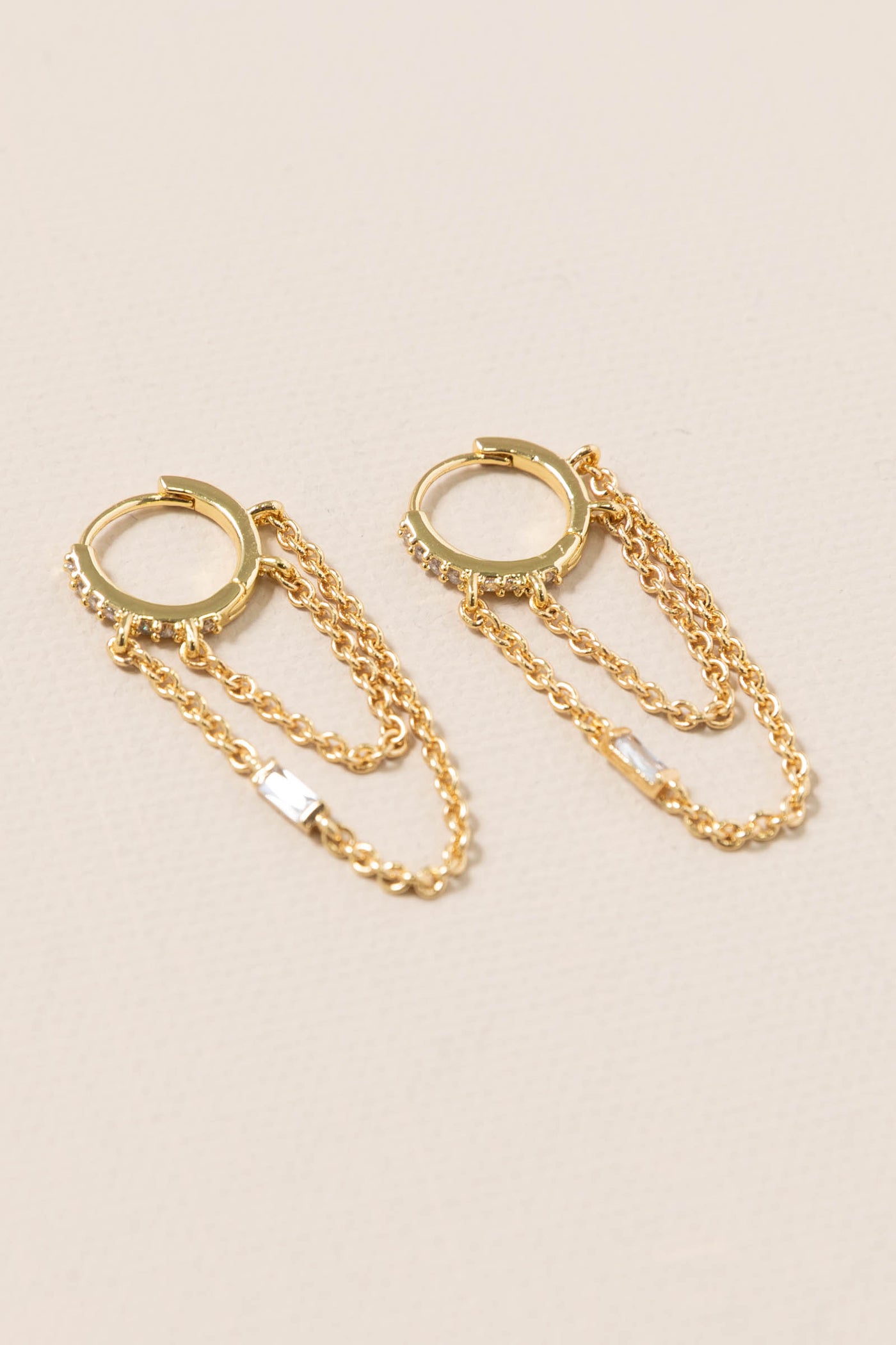 Thea Chain Huggie Earrings