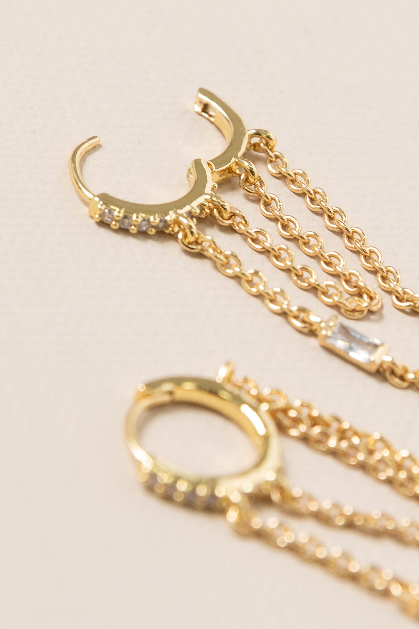 Thea Chain Huggie Earrings