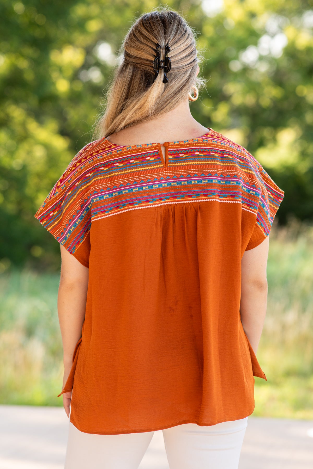 Pretty Pleased Boho Embroidered Short Sleeve Top - 4 Colors