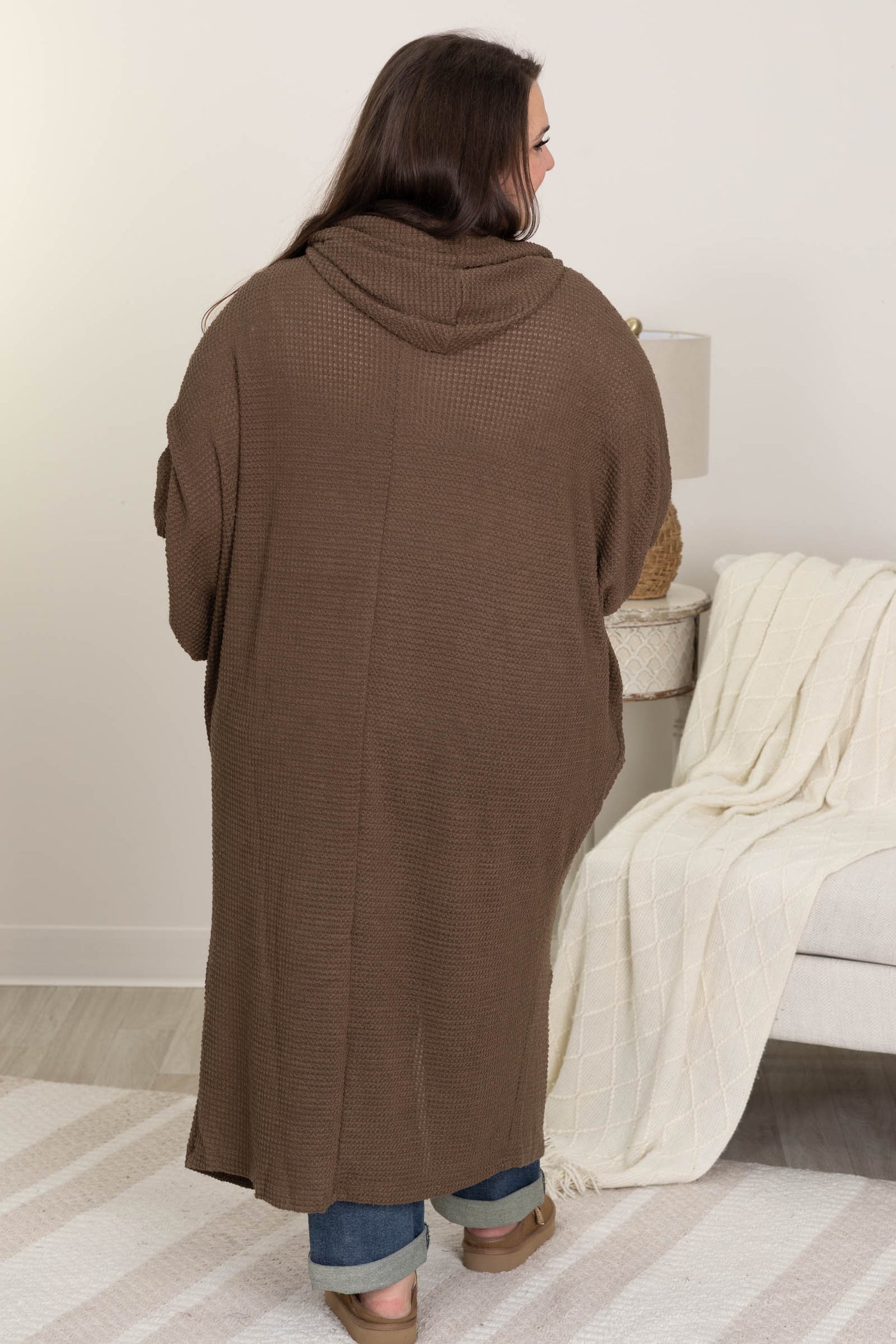 Soft Knit Hoodie Long Open Cardigans