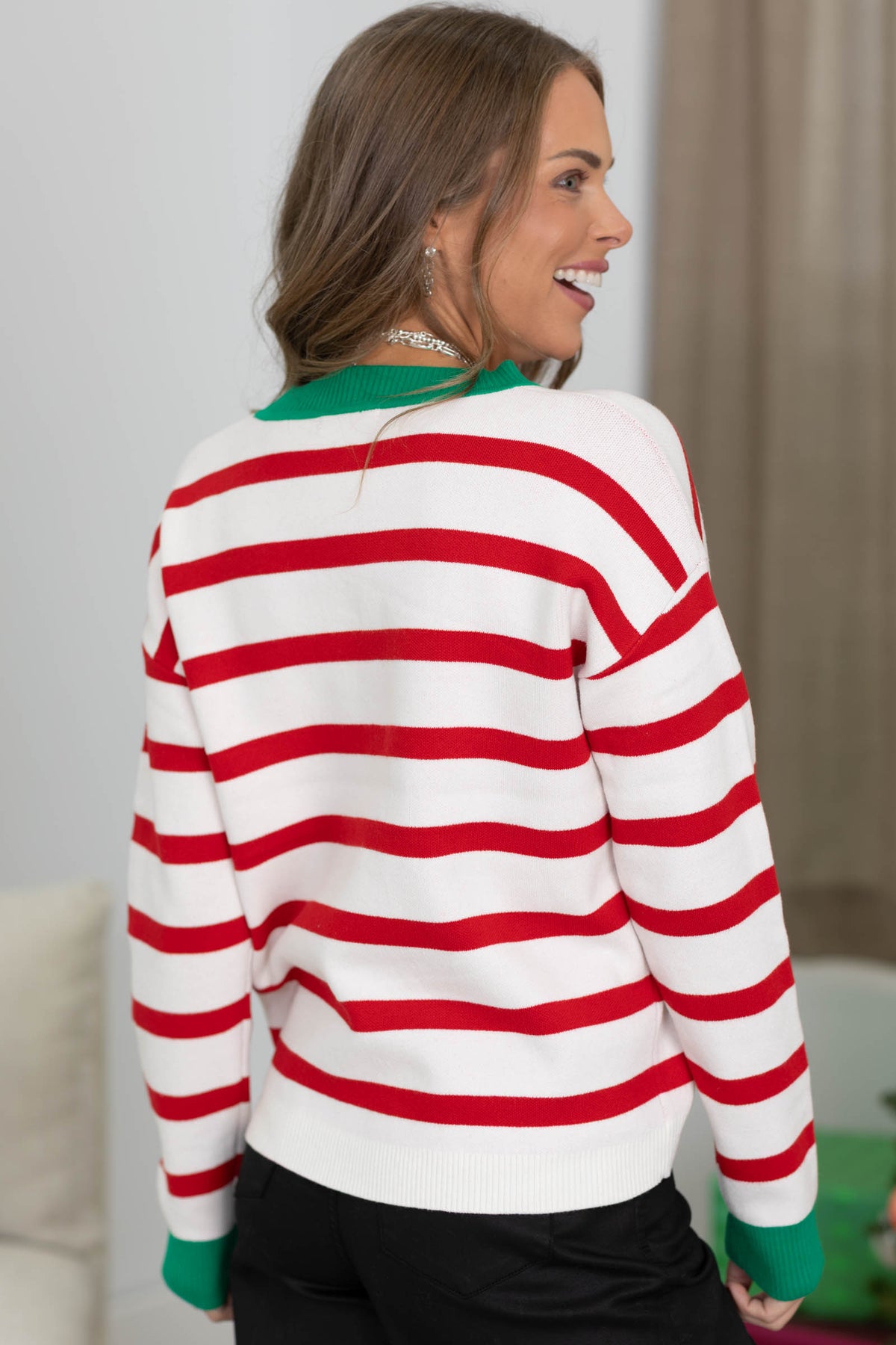 Staccato Red Love Peace And Joy Sweater