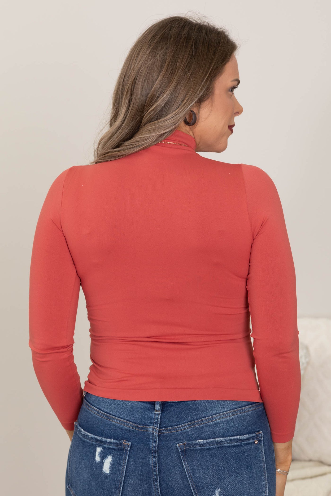 Seamless Mock Neck Tops