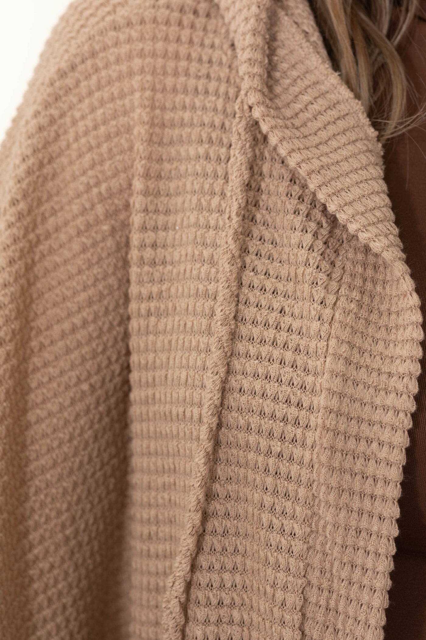 Soft Knit Hoodie Long Open Cardigans