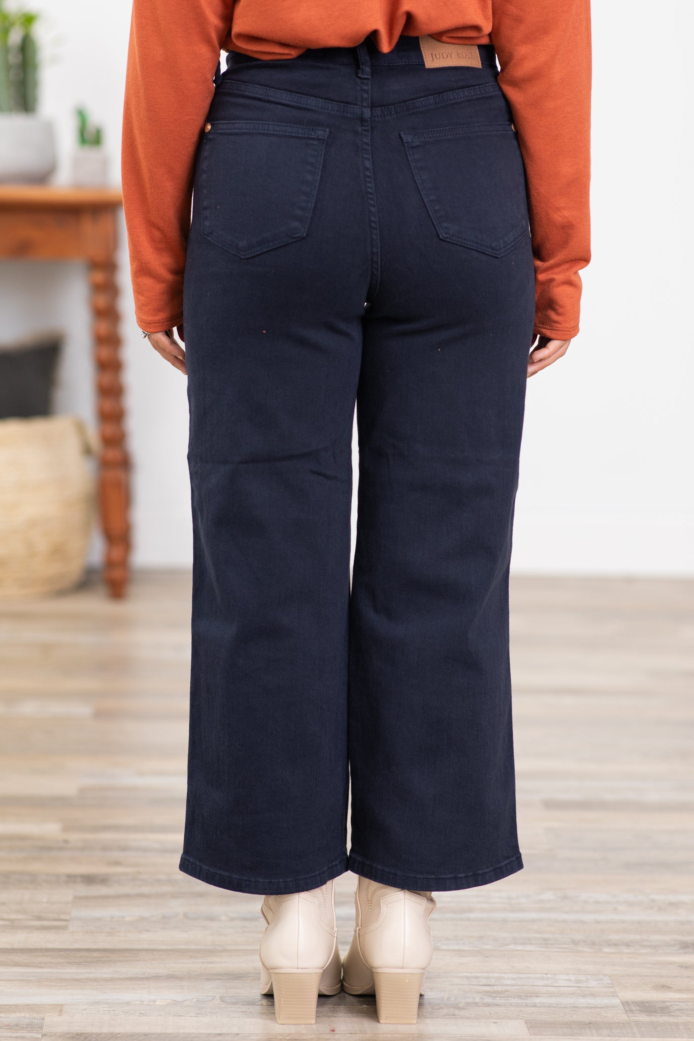 Judy Blue Navy Wide Leg Tummy Control Jeans