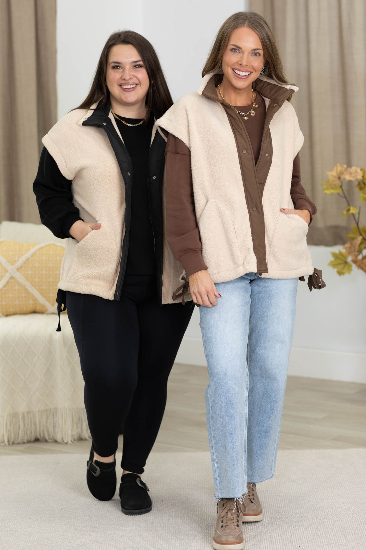Cabin Fever Sherpa Vest by Filly Flair