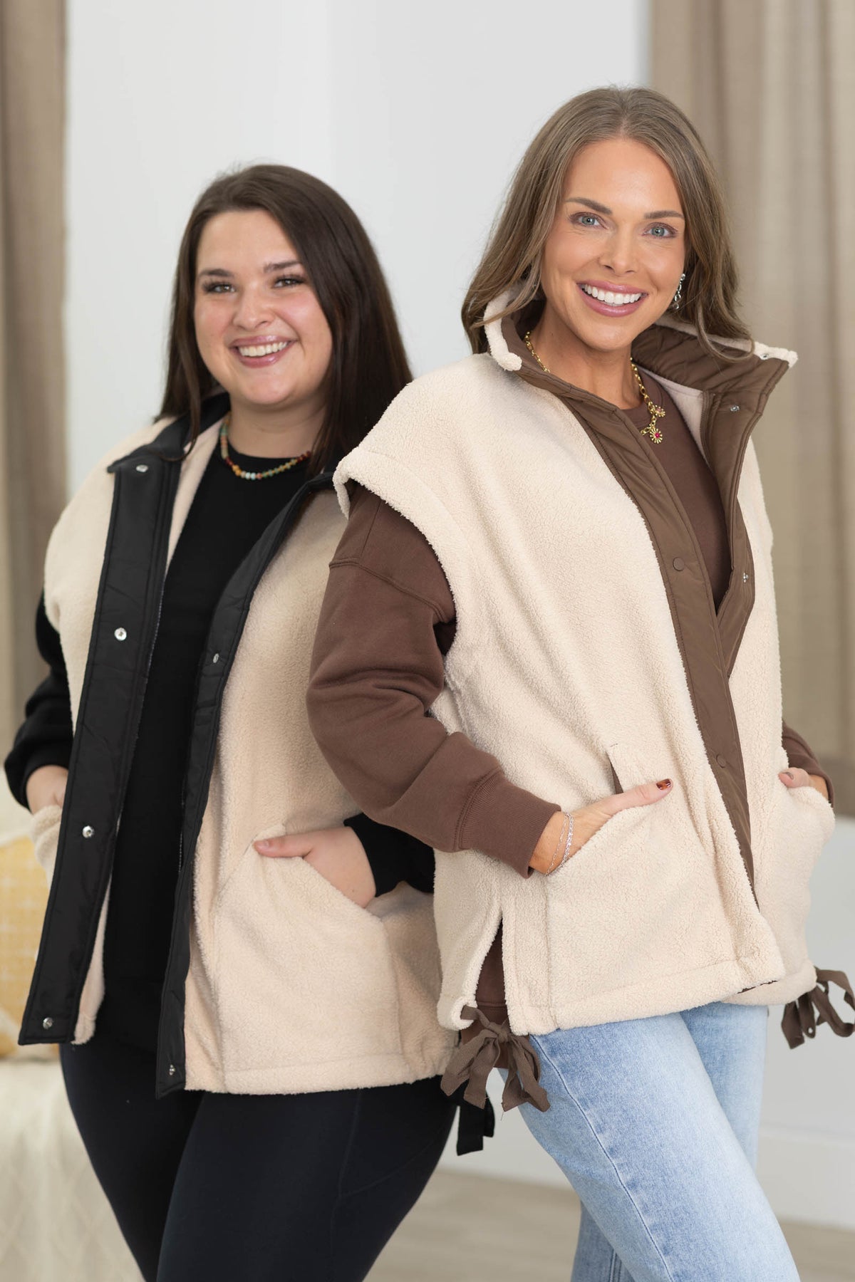 Cabin Fever Sherpa Vest by Filly Flair