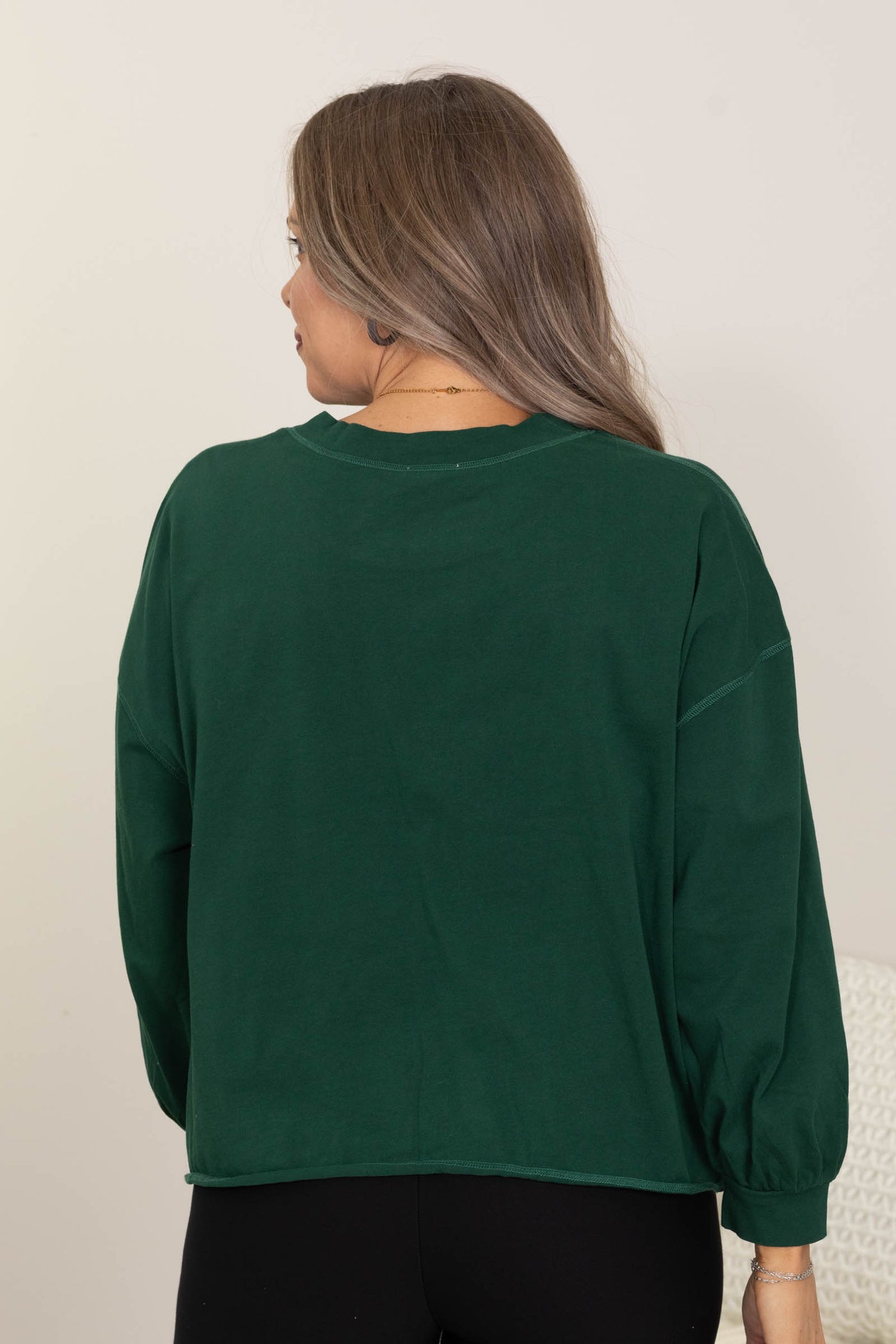 Cotton Relax Fit Long Sleeve Knit Tops