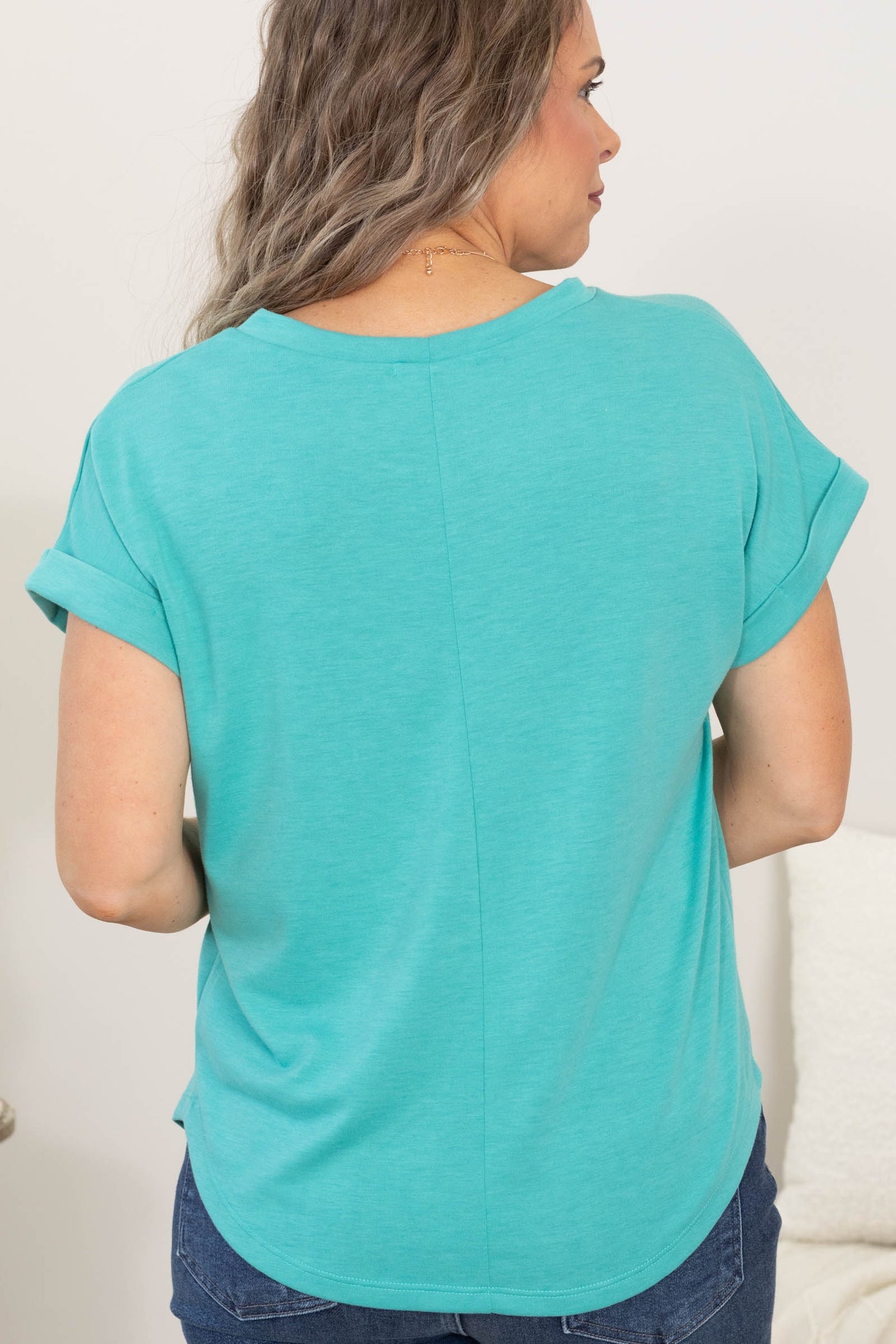 Solid Everyday Terry Knit Tops