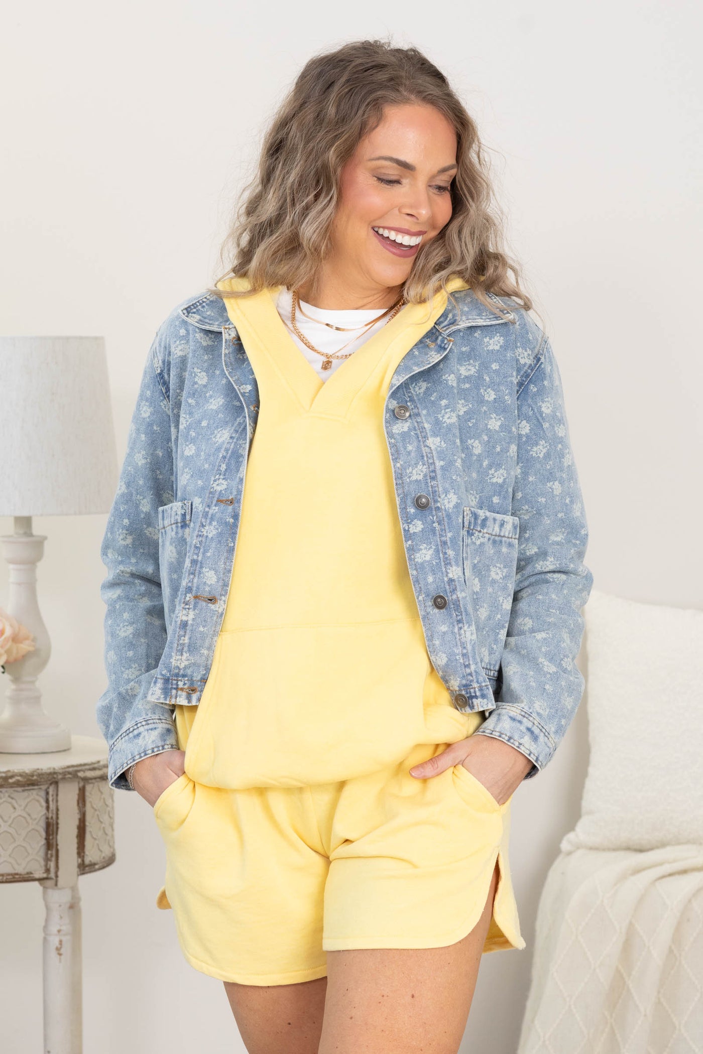 Off The Clock French Terry Pull On Shorts by Filly Flair