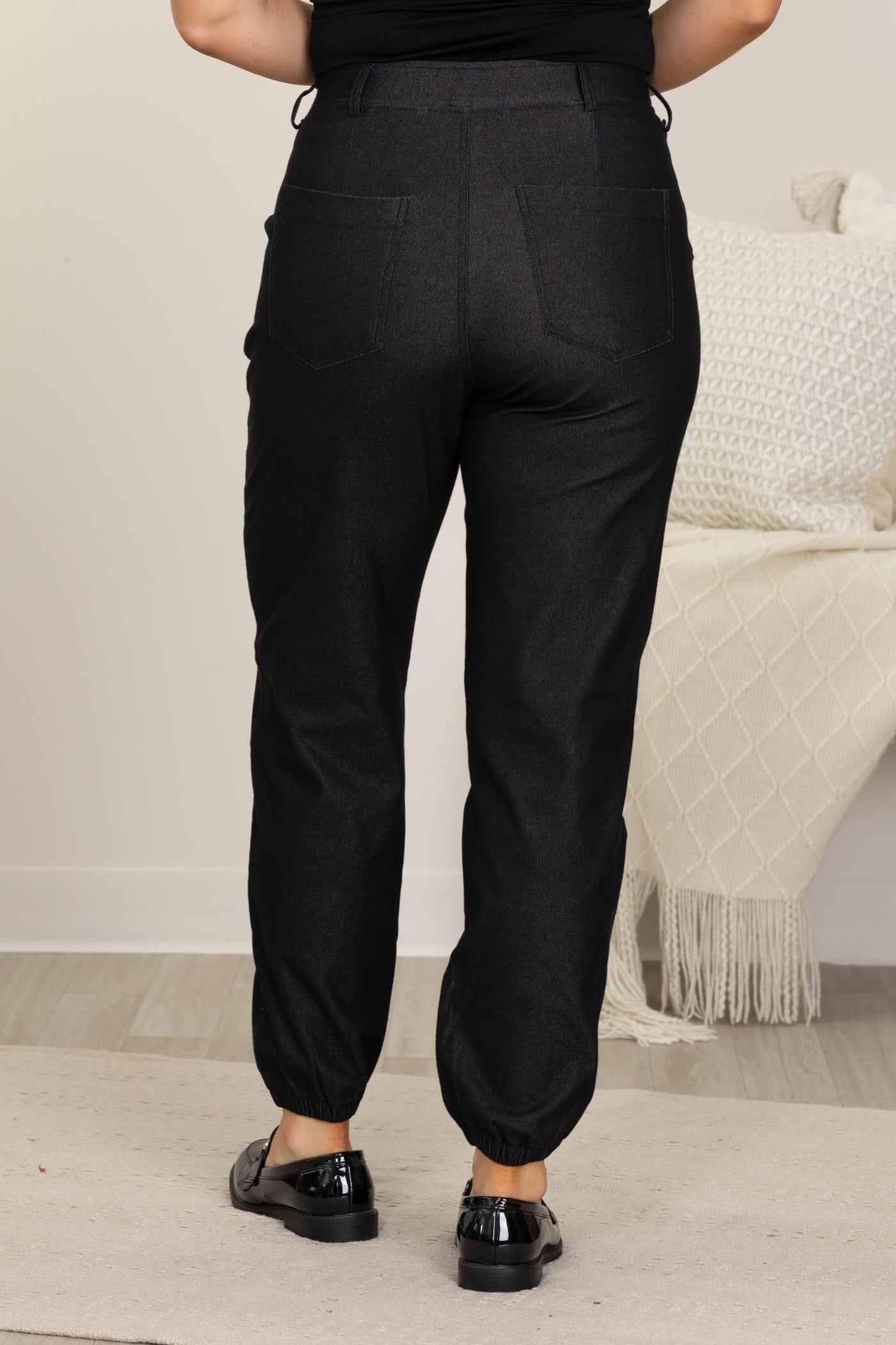 Classic Solid Straight Leg Jogger Pants