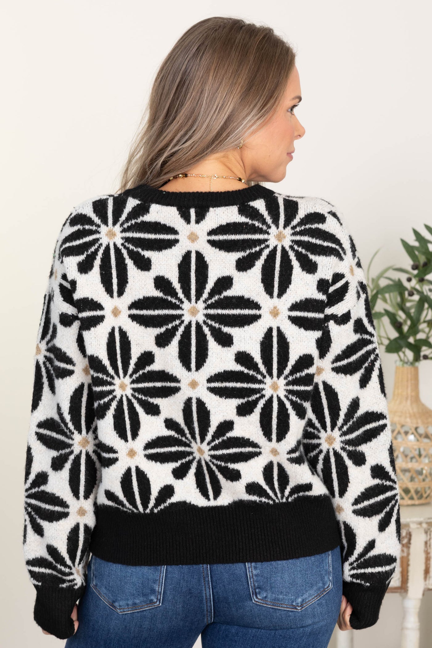 Flower Pattern Sweaters