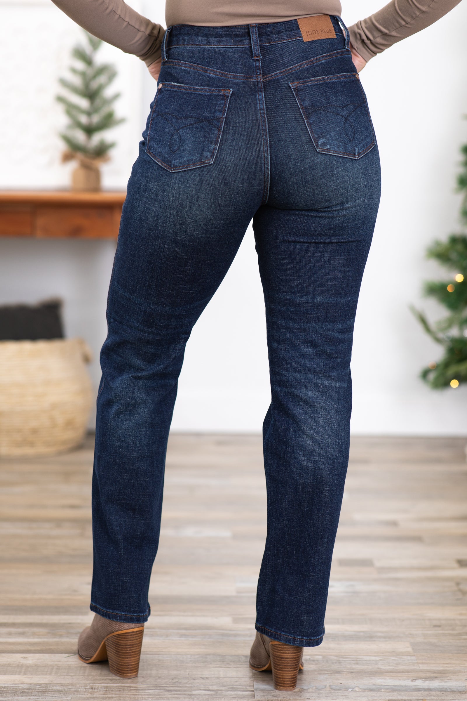 Judy Blue Button Fly Straight Leg Jeans