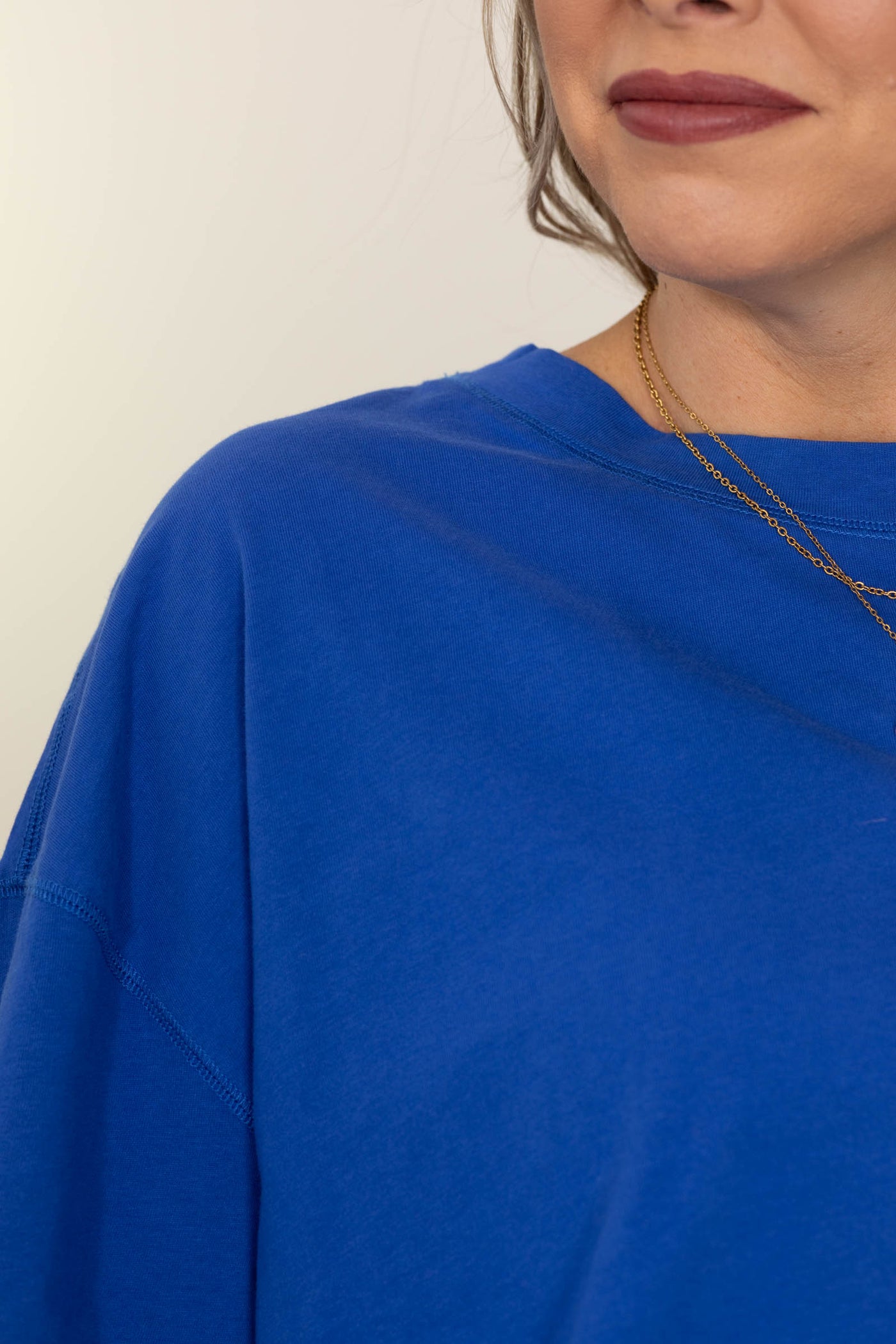 Cotton Relax Fit Long Sleeve Knit Tops