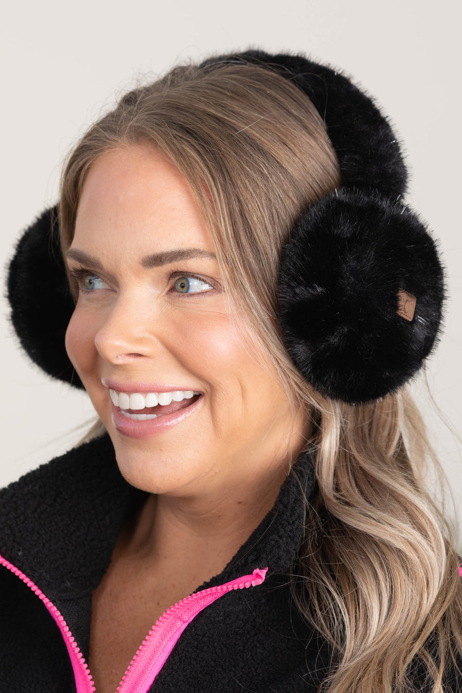 Black Faux Fur Earmuffs