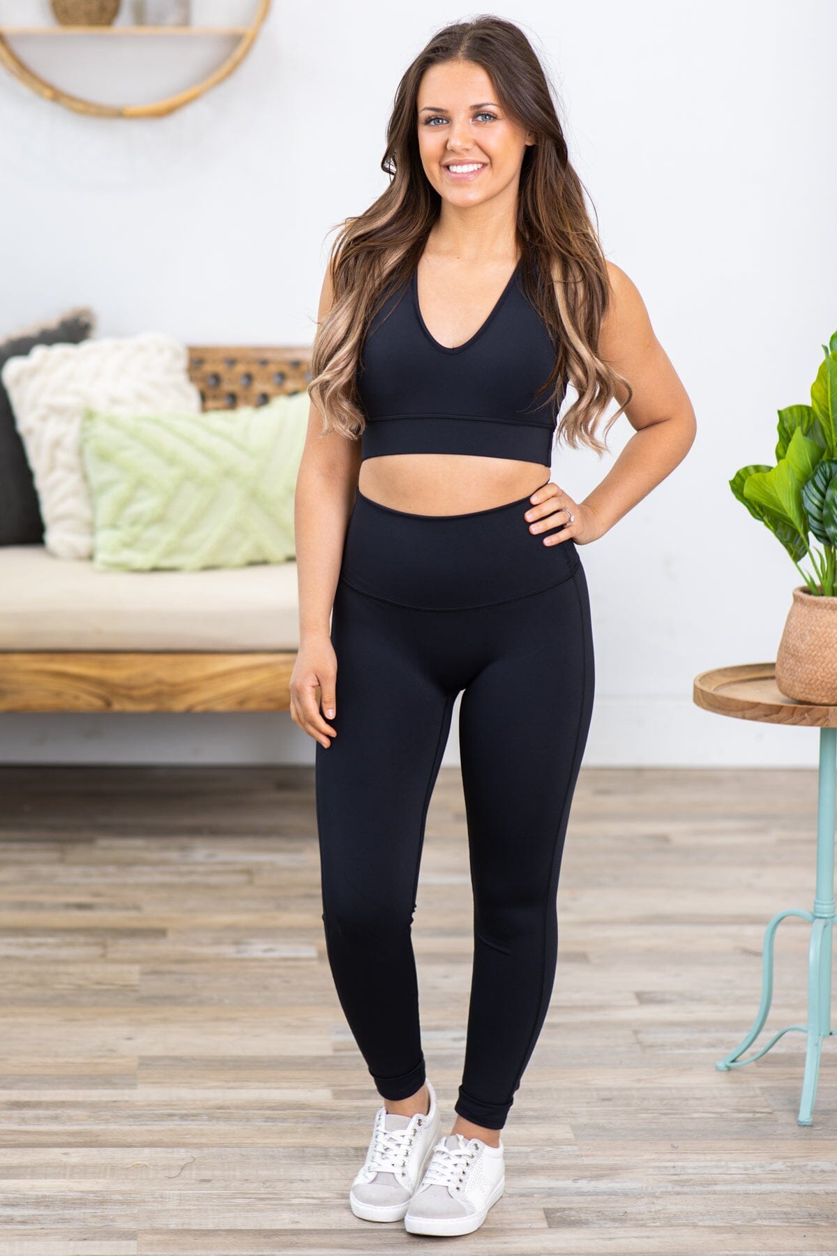 Black Sports Bra and Legging Set - Filly Flair