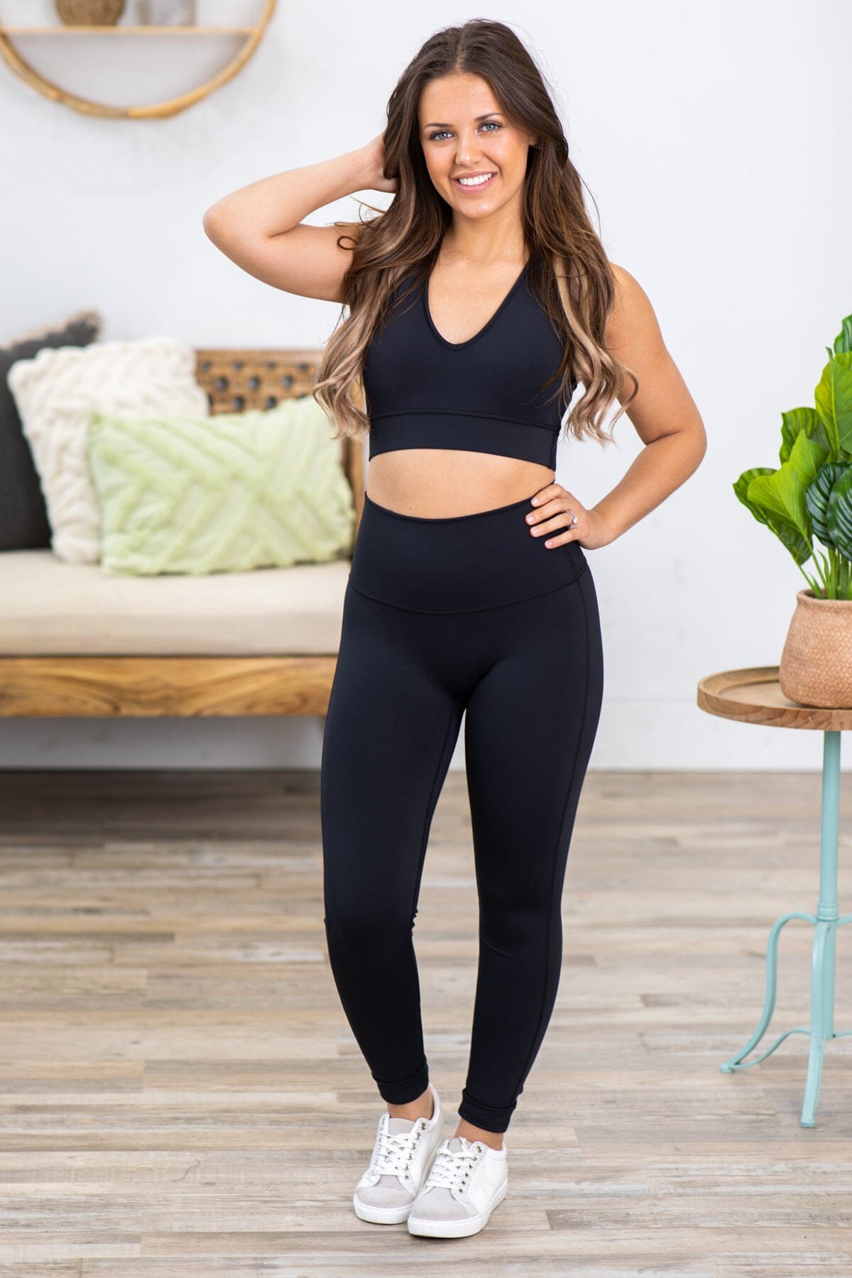 Black Sports Bra and Legging Set - Filly Flair