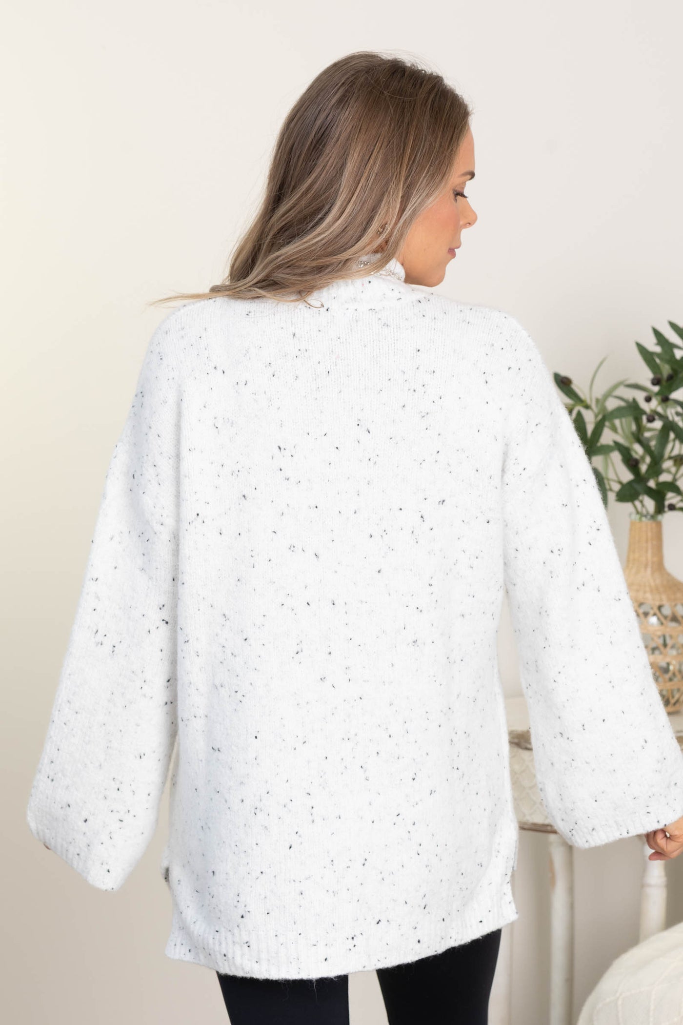 Off White Ultra Soft Speckle Detail Sweater