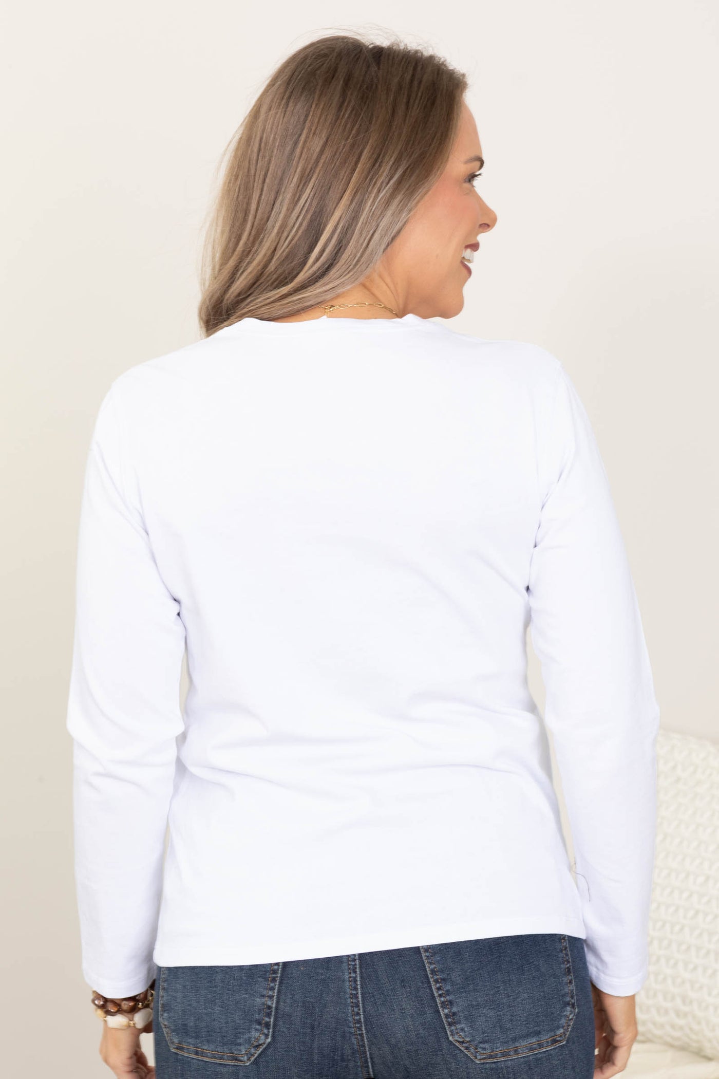 Soft Touch Long Sleeve Cotton Knit Tops