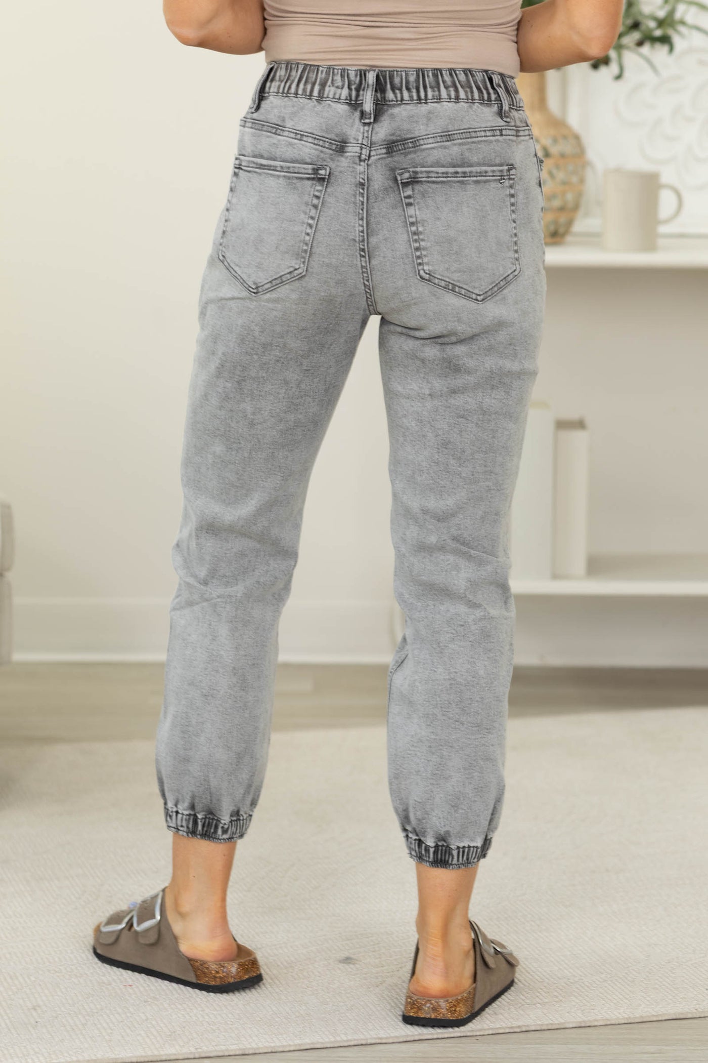 Mica Vintage Grey Washed Jogger Jeans