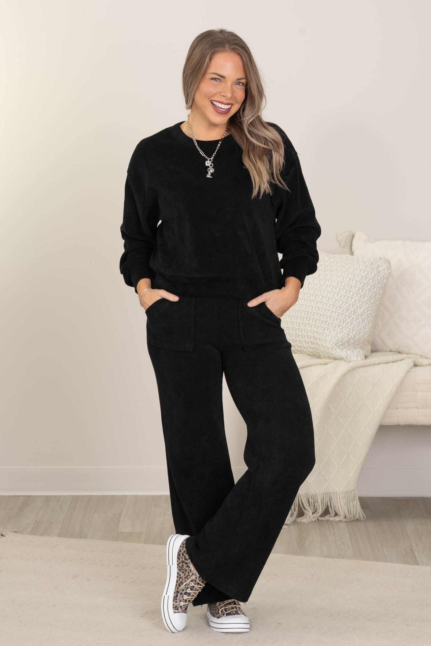 Wide Leg Corduroy Pants