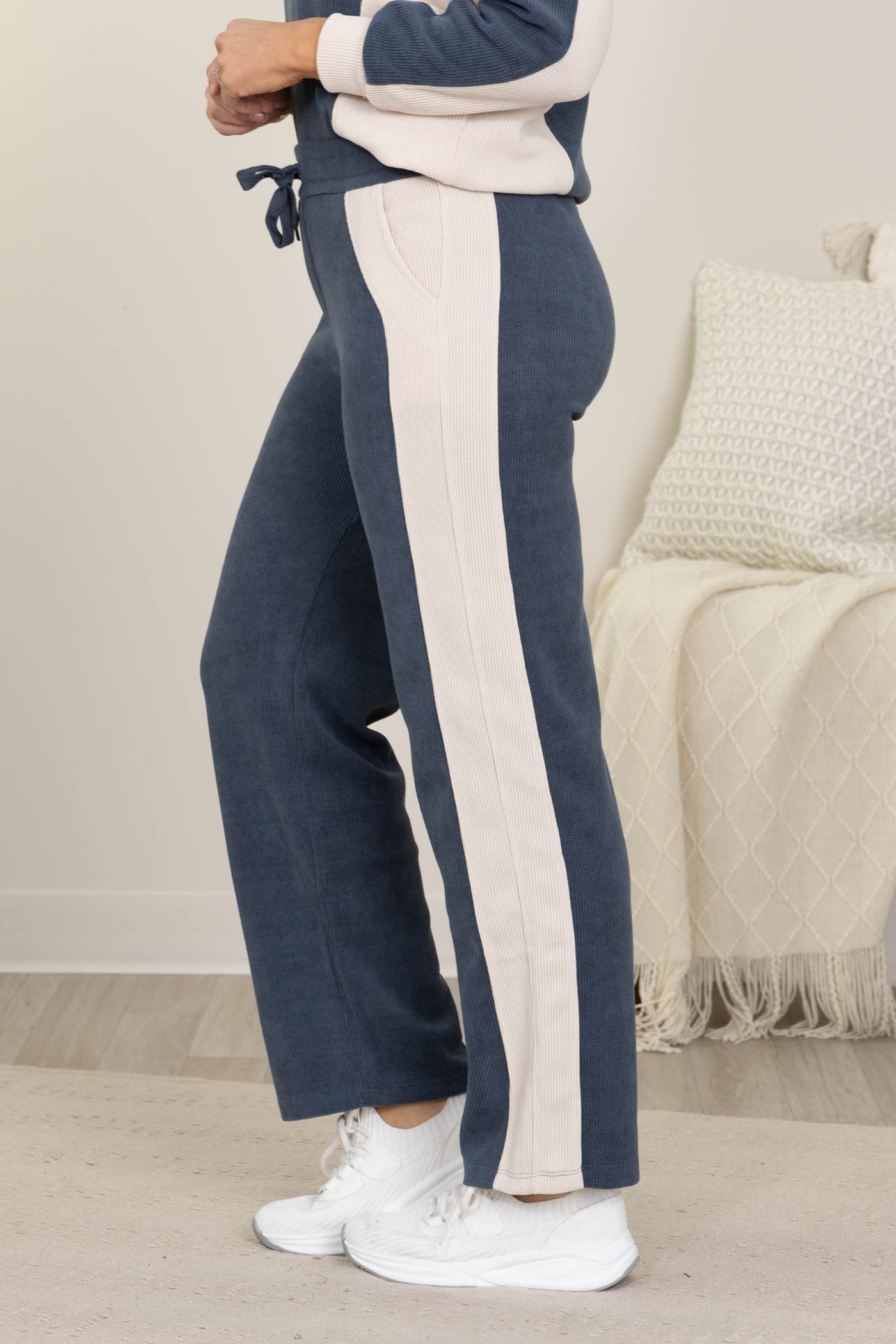 Relaxed Colorblock Corduroy Pants