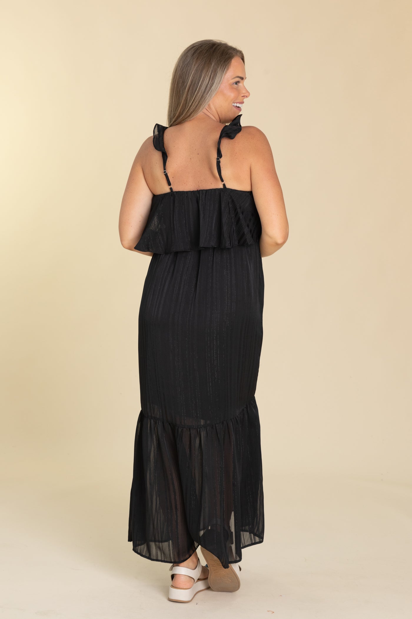 Black Chiffon Maxi Dress With Waist Tie Filly Flair Black Chiffon Maxi Dress With Waist Tie Filly Flair