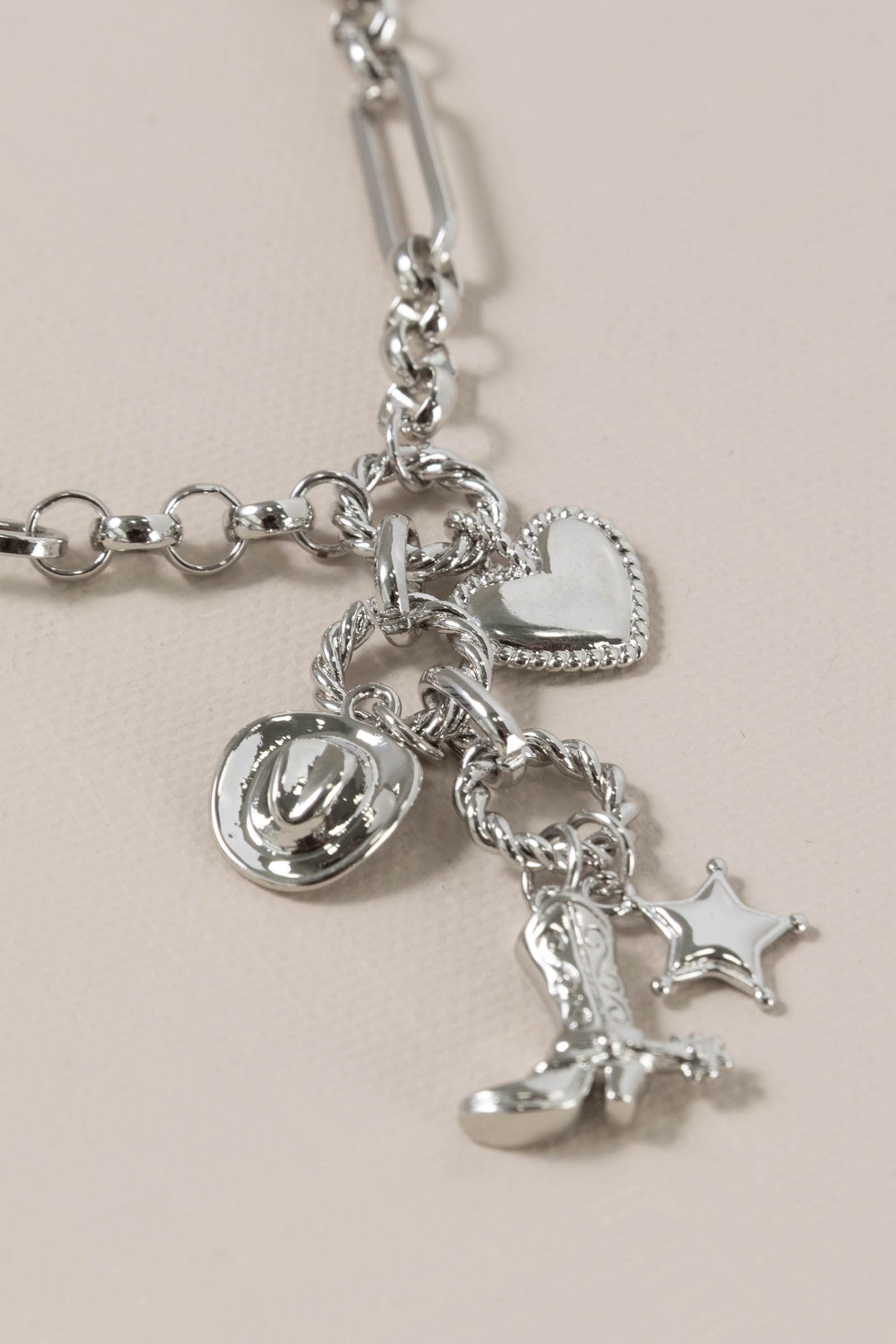 Silver Cowgirl Charms Necklace