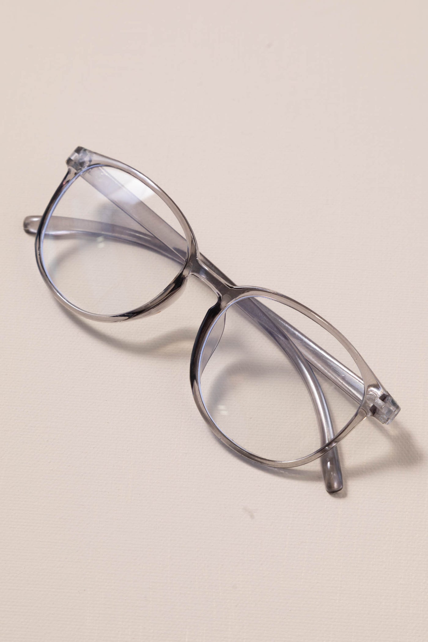 Grey Circular Frame Blue Light Glasses