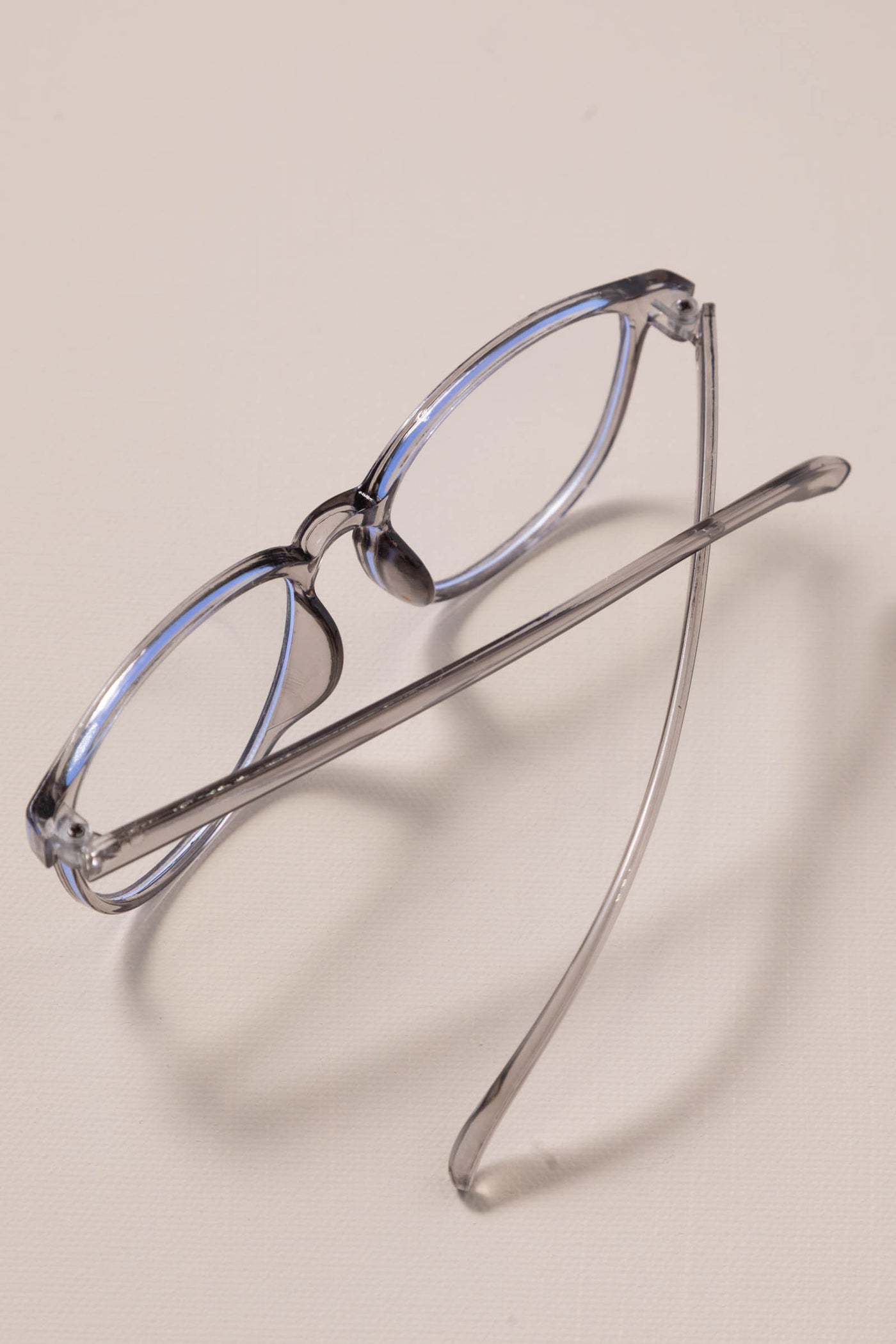 Grey Circular Frame Blue Light Glasses