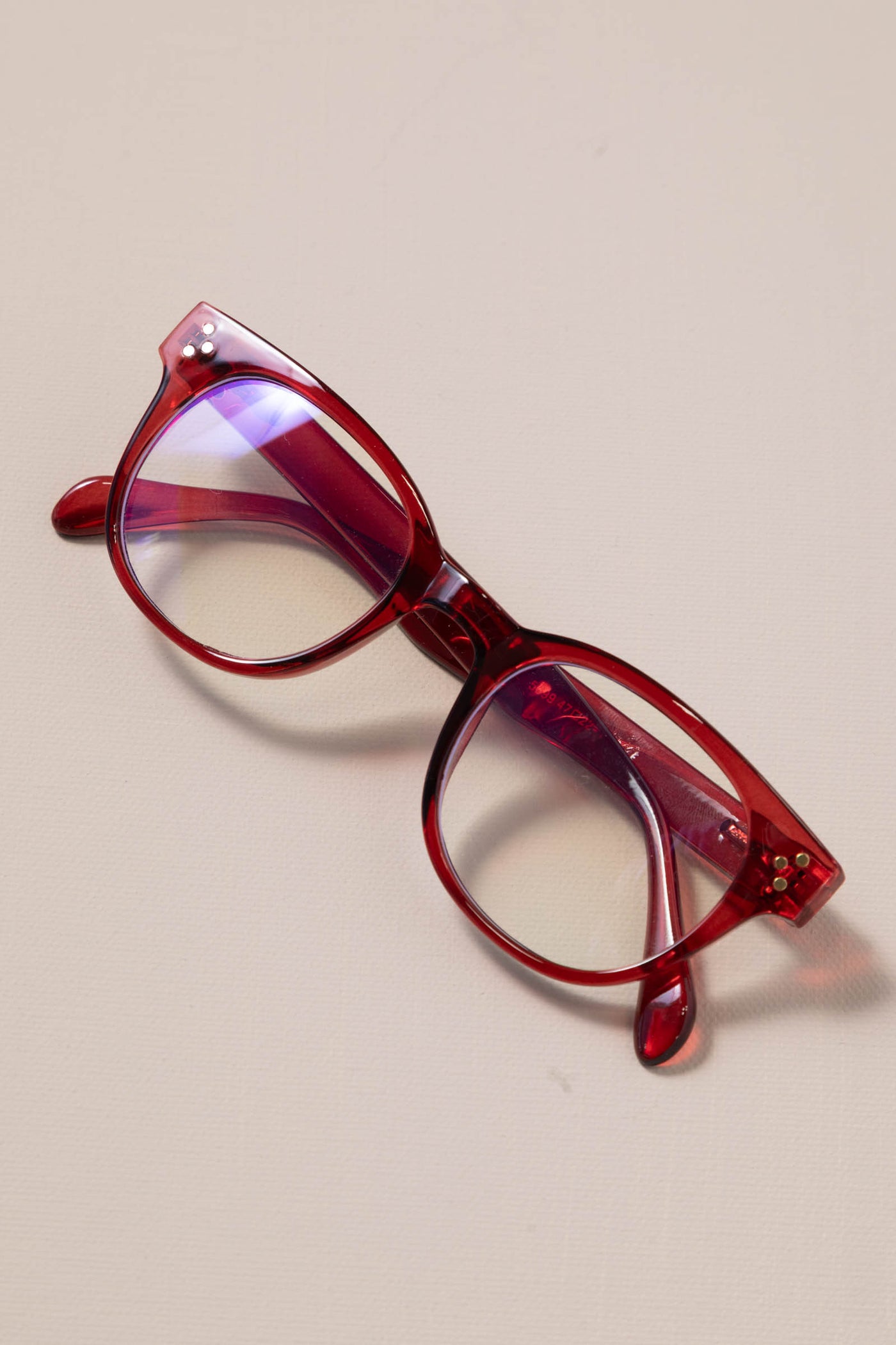 Red Retro Blue Light Glasses