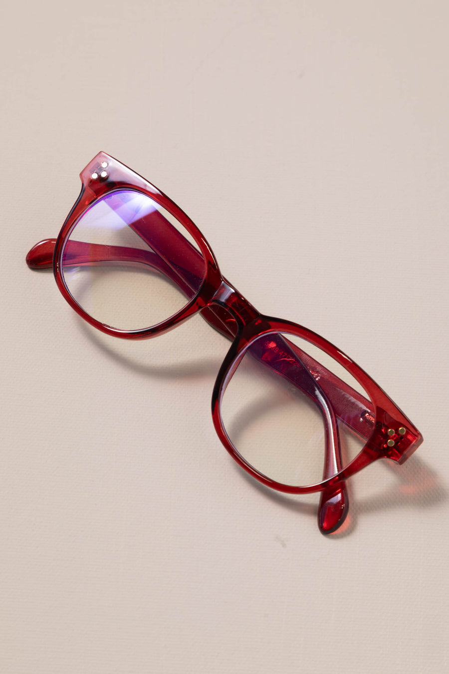 Red Retro Blue Light Glasses