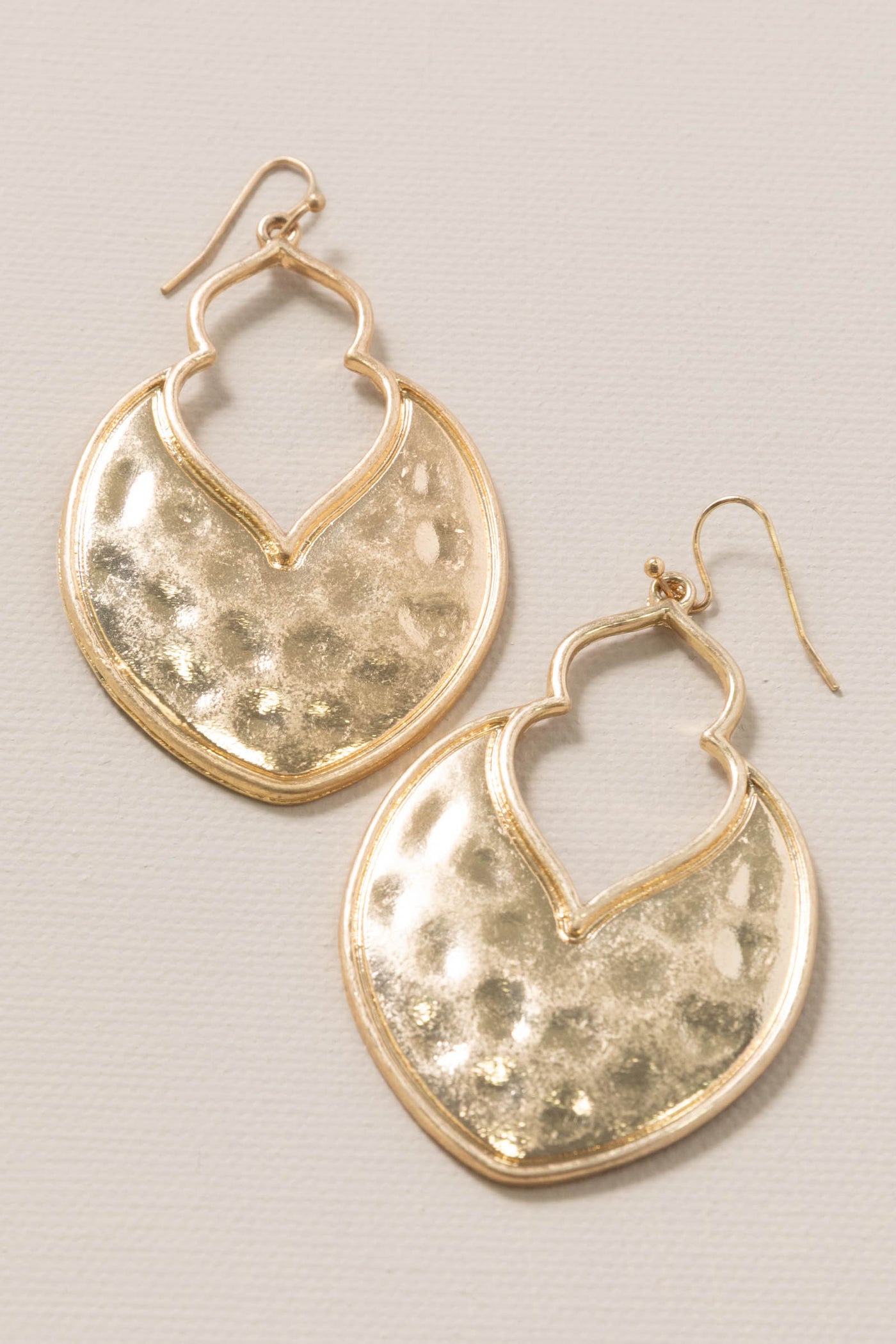 Geometric Hammered Earrings