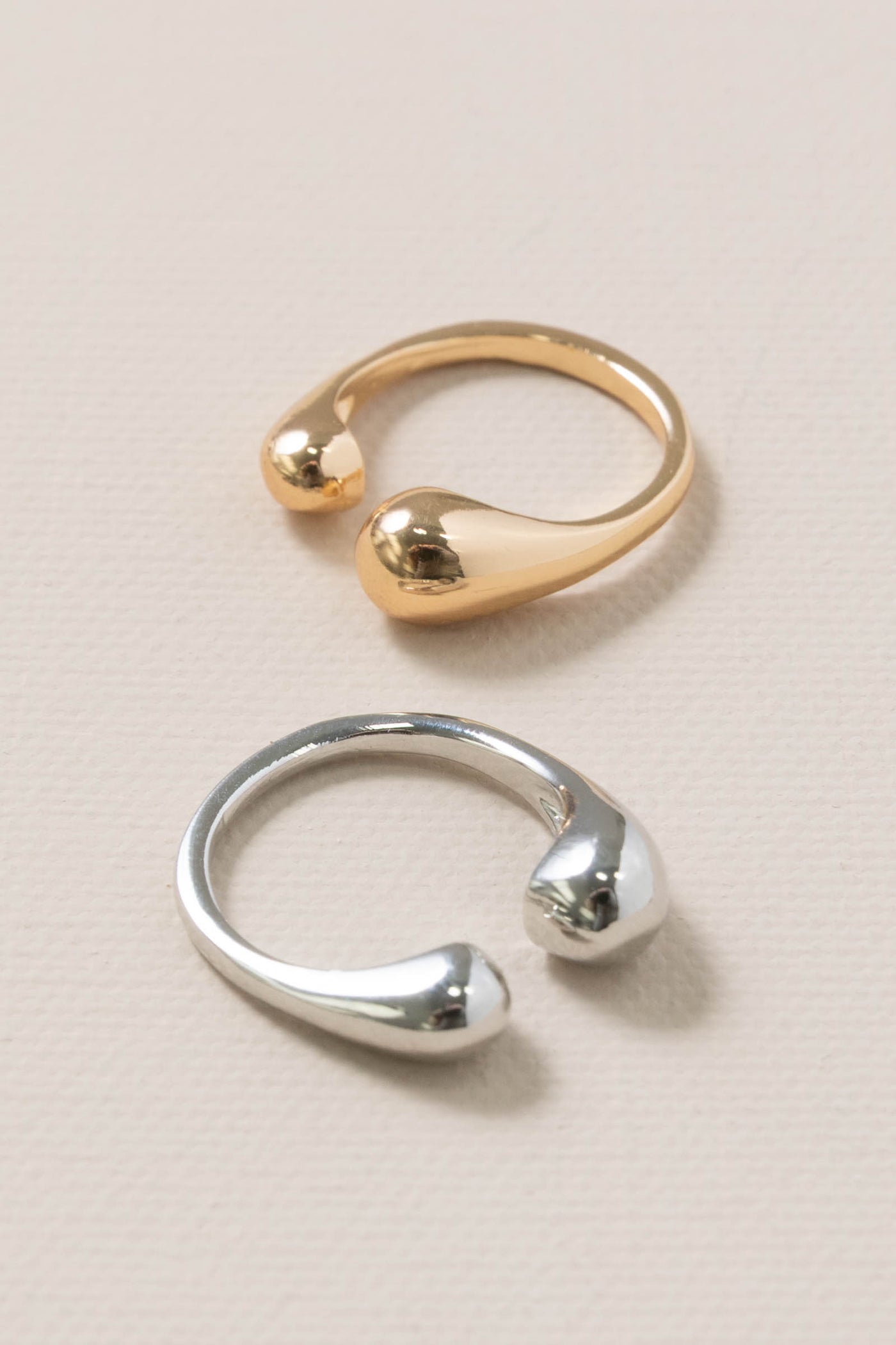 Open Band With Round Ends Rings